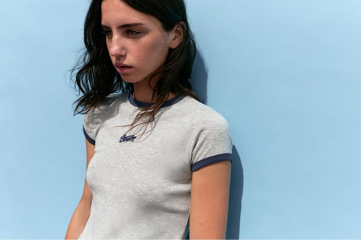 STWD graphic T-shirt — Grey marl