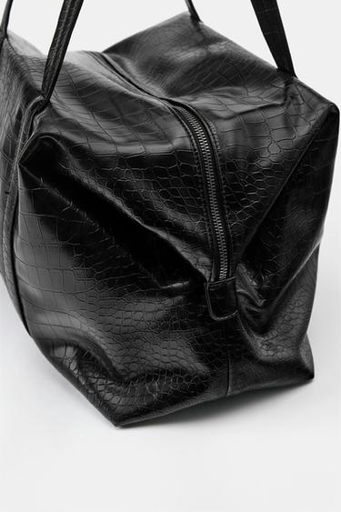 Textured shopper bag — Black 4