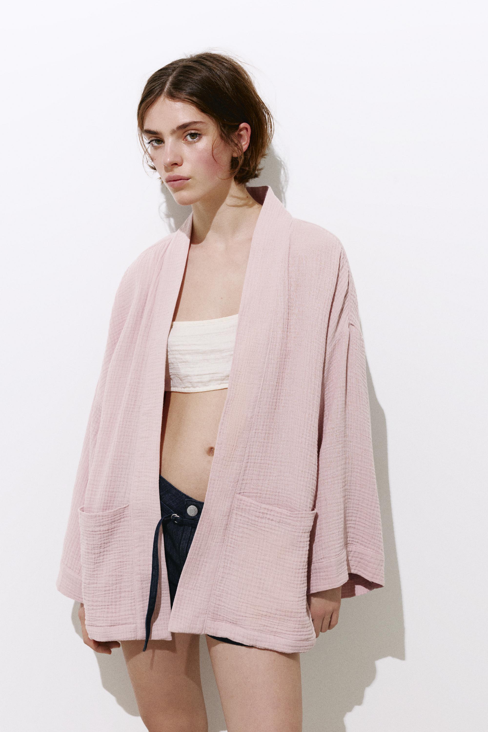 Crepe kimono — Rose pink