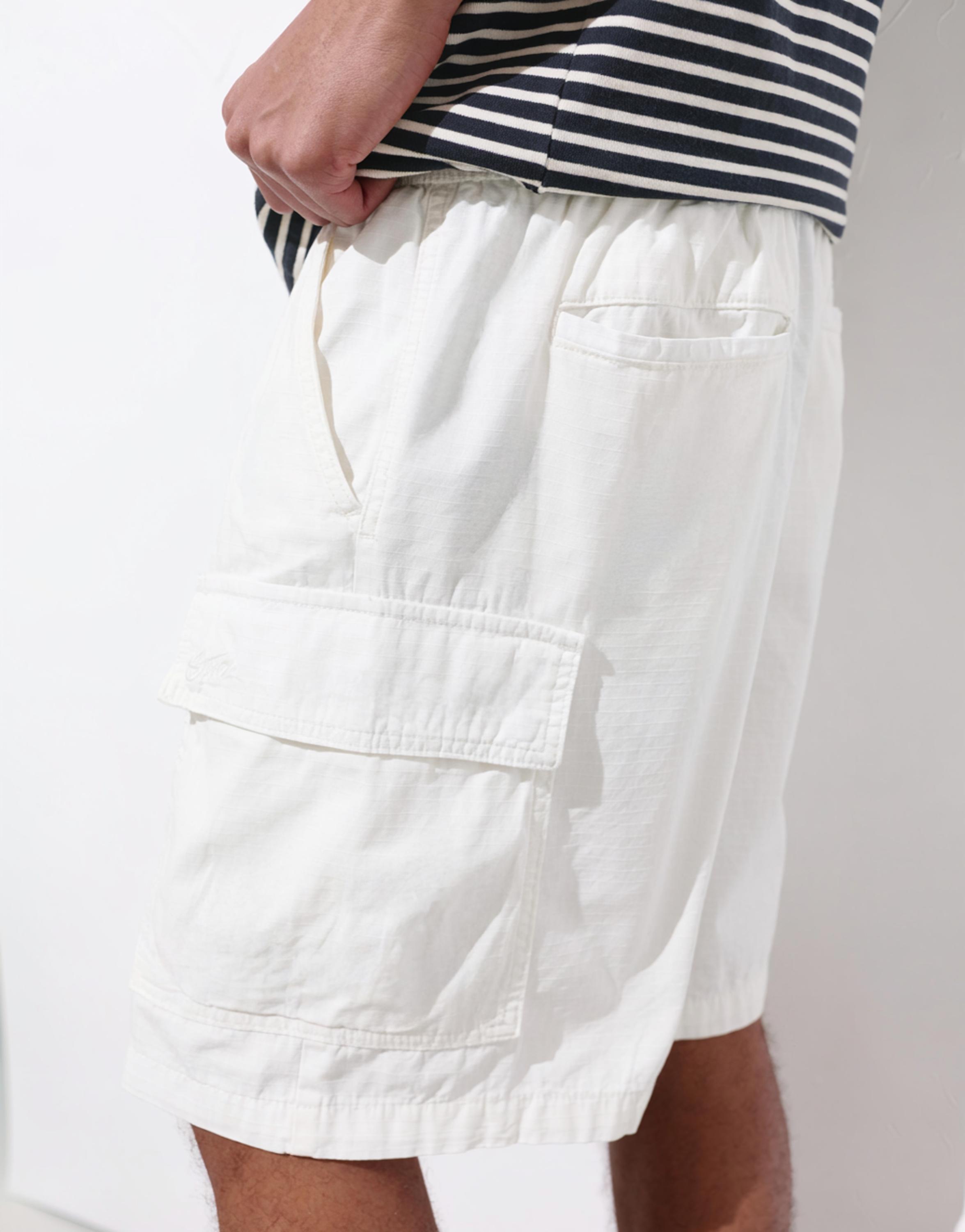 Ripstop cargo Bermuda shorts — Off white