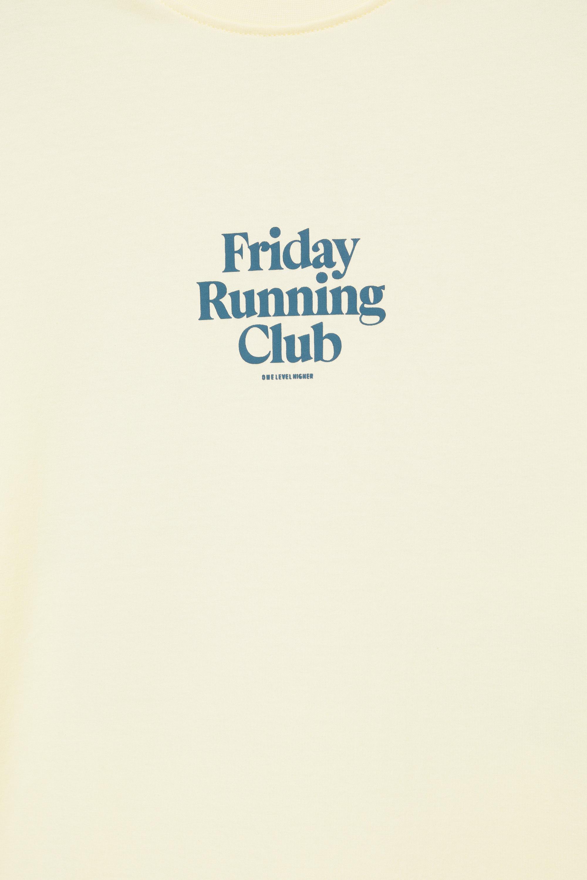 Friday Running Club graphic T-shirt — Yellow