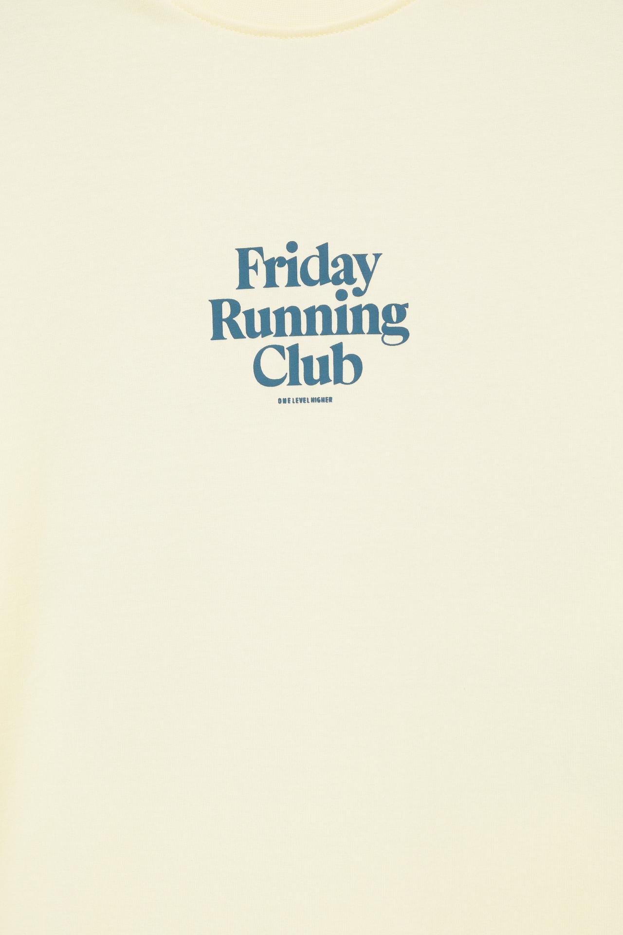 Friday Running Club graphic T-shirt — Yellow