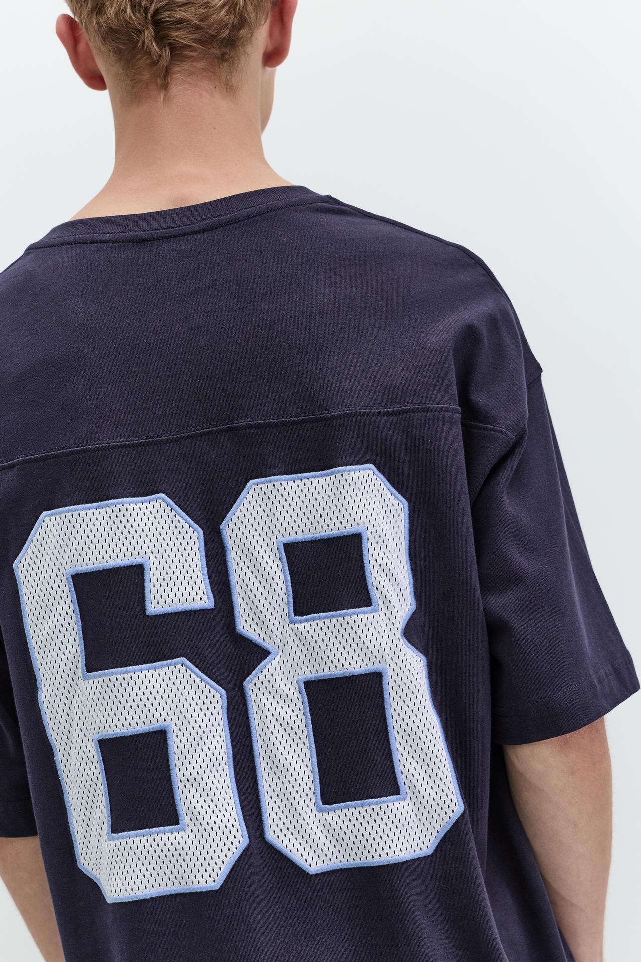 STWD number graphic T-shirt — Navy