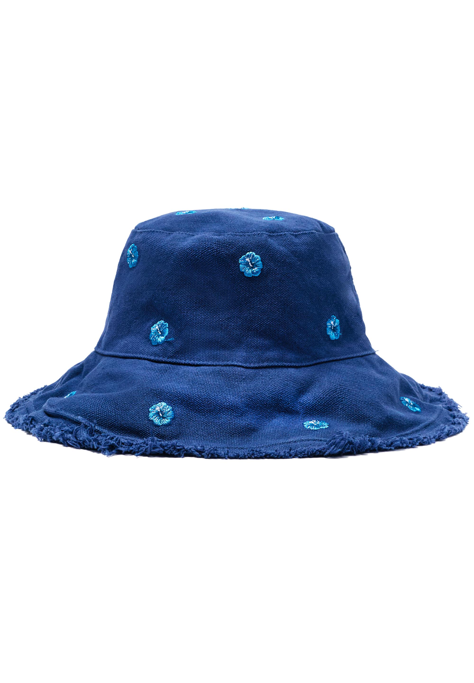 Hibiscus flower bucket hat — Blue