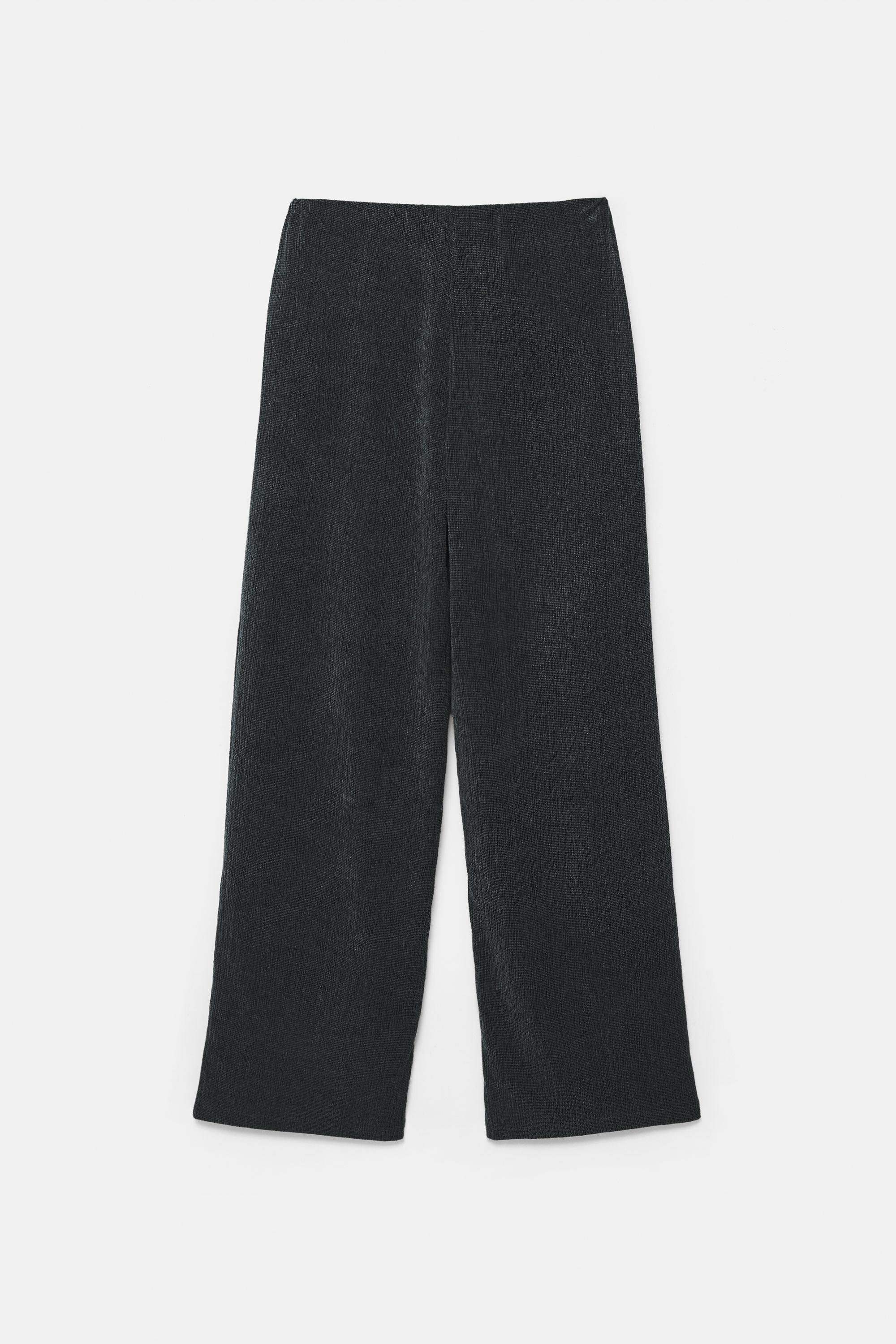 Crepe straight-leg trousers — Petroleum