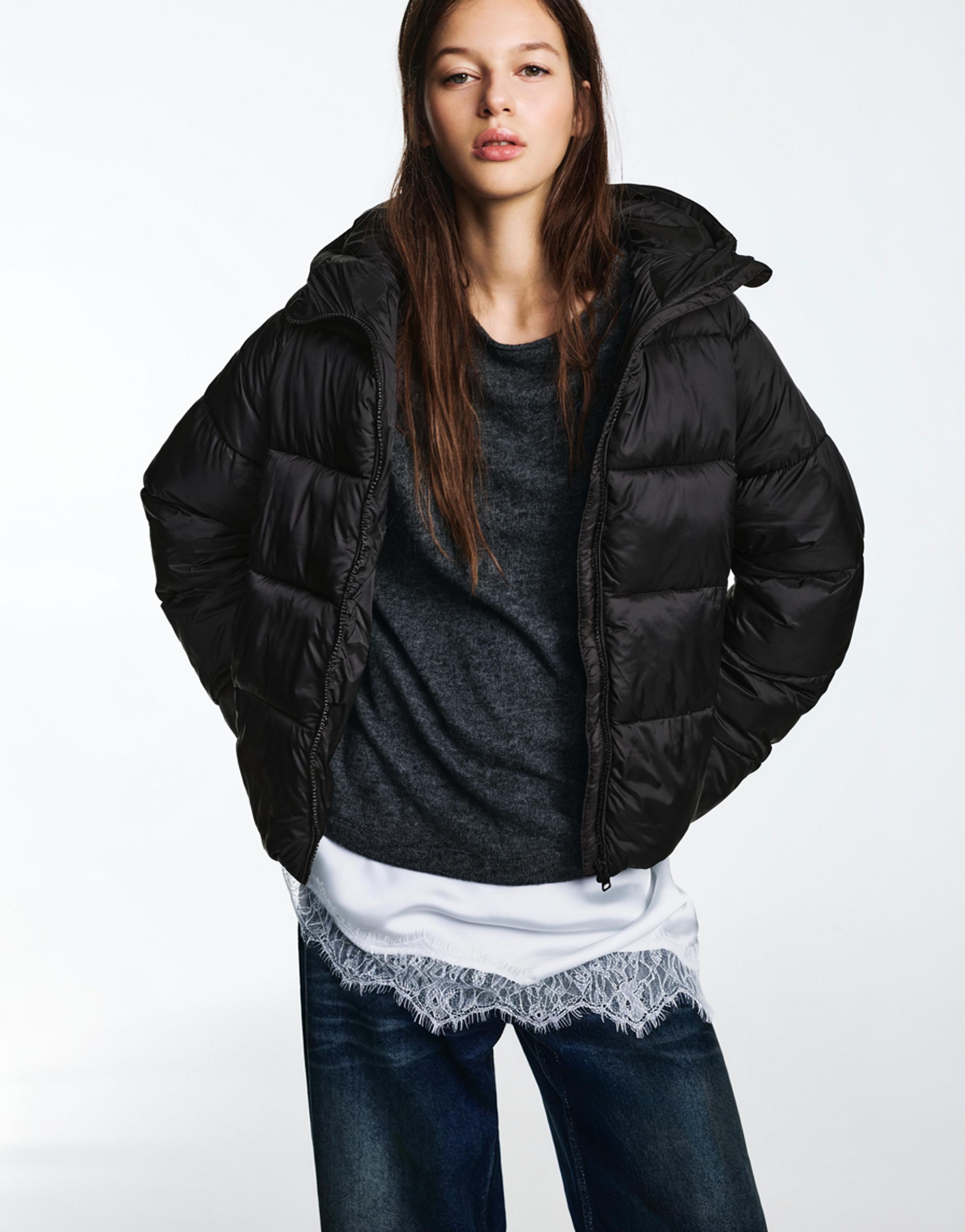 Puffer jacket — Black