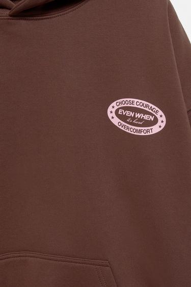 Graphic hoodie — Brown 7