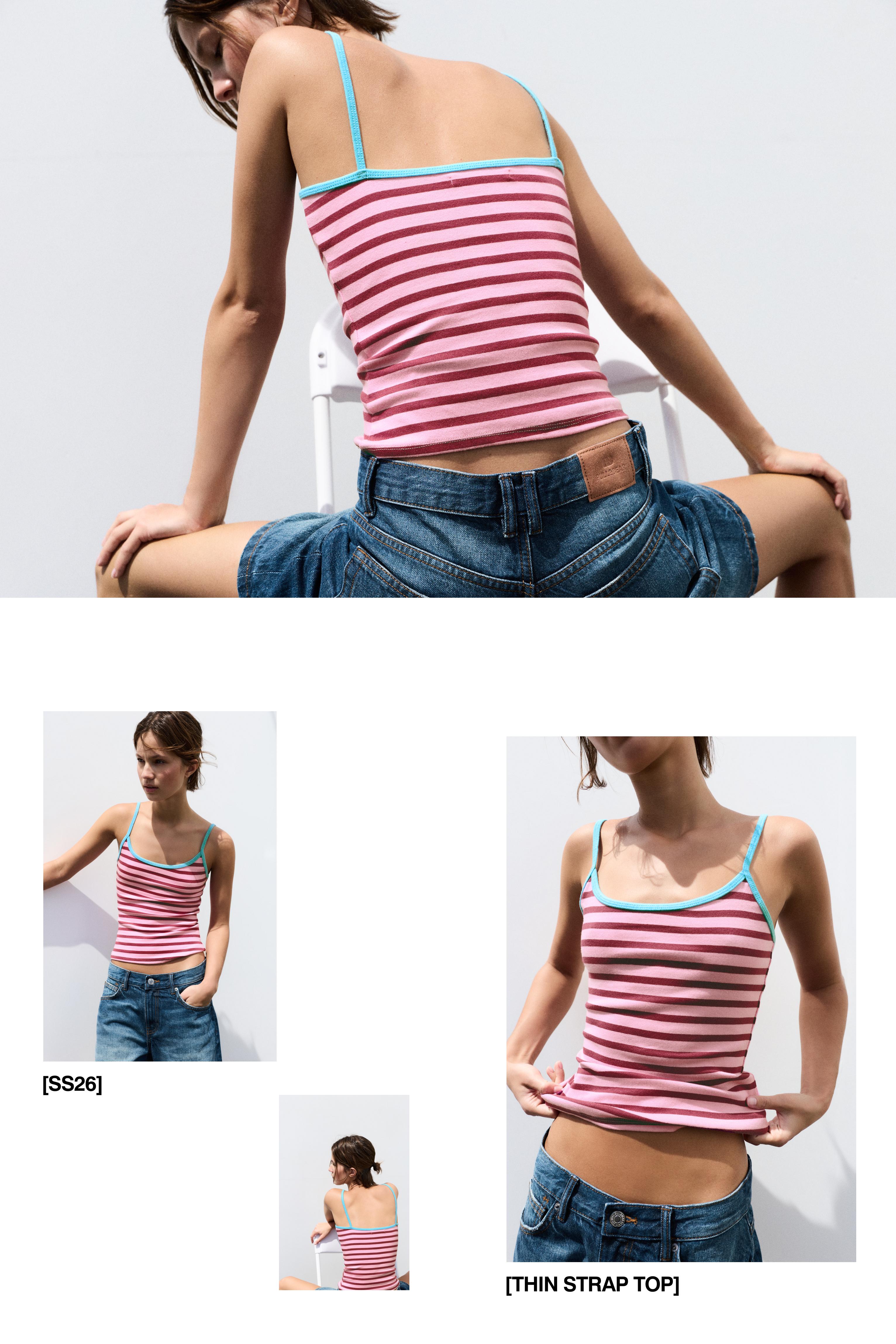 Thin strap top — Pink