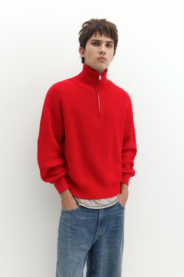 Quarter-zip jumper — Red 1