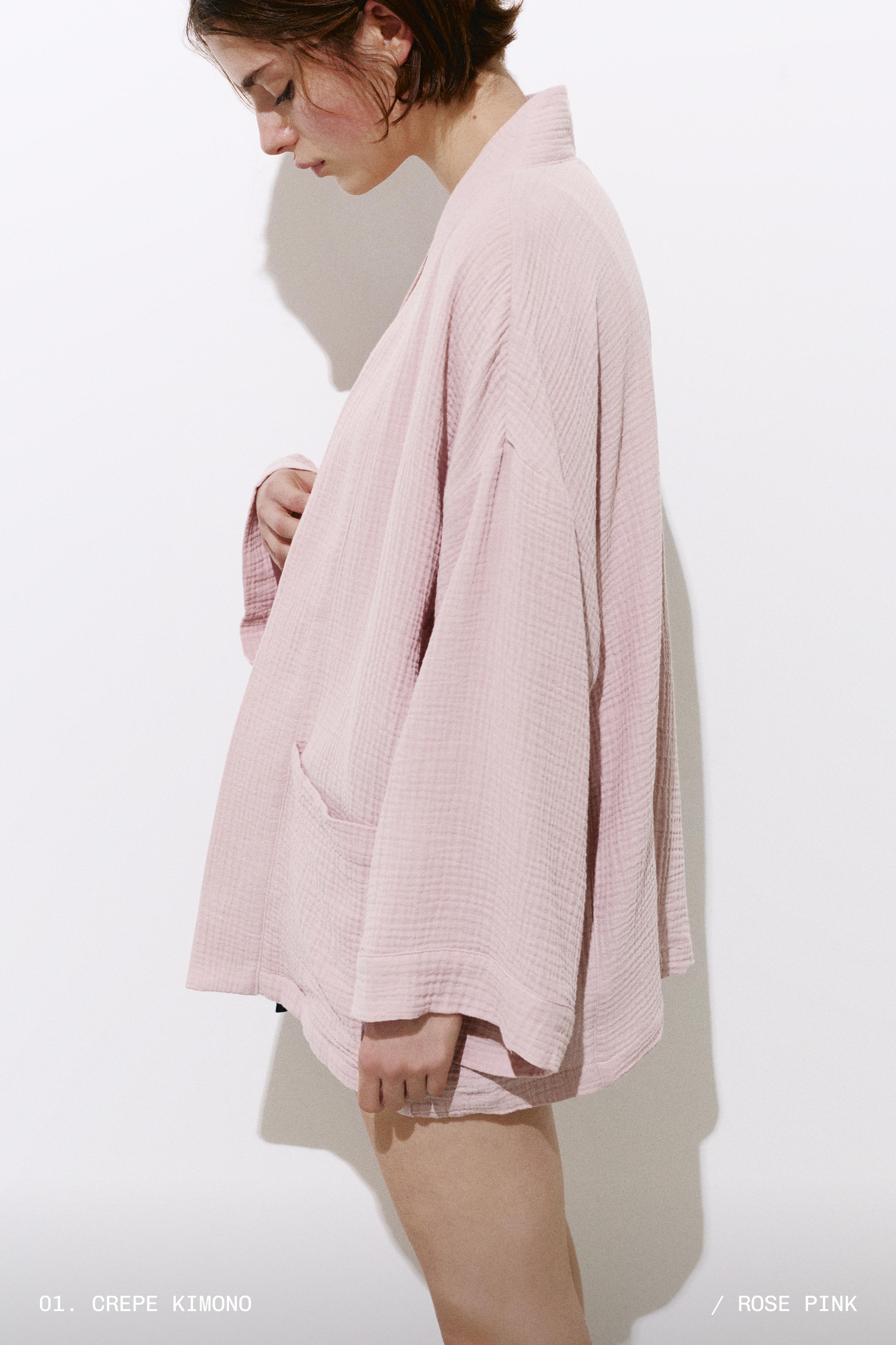 Crepe kimono — Rose pink