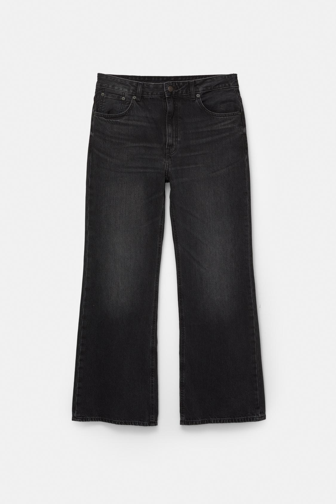 Flared Jeans Jean Culotte Noir Jean Wide Leg L30 Noir Femme Kiabi