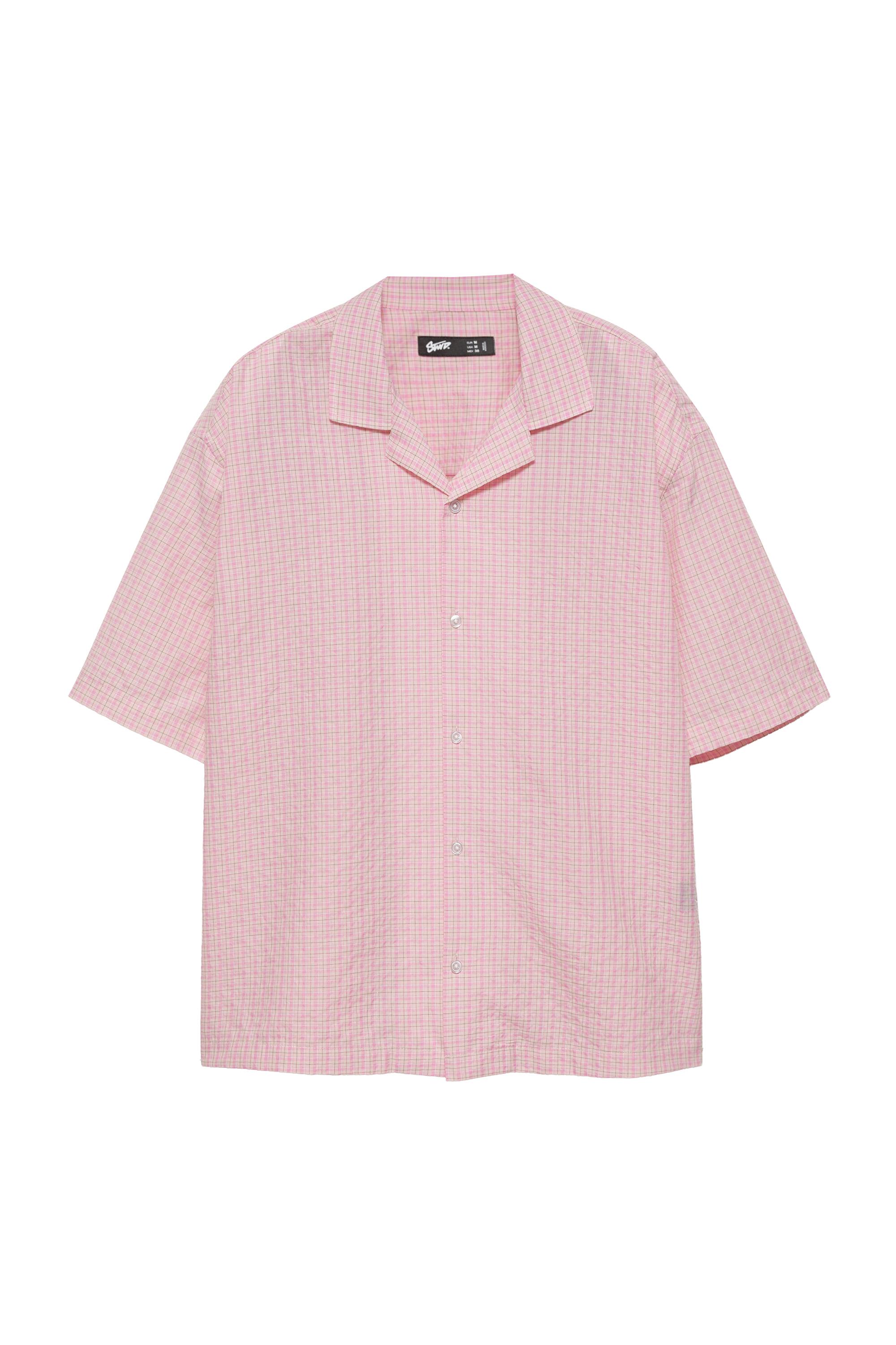Camisa manga corta cuadros