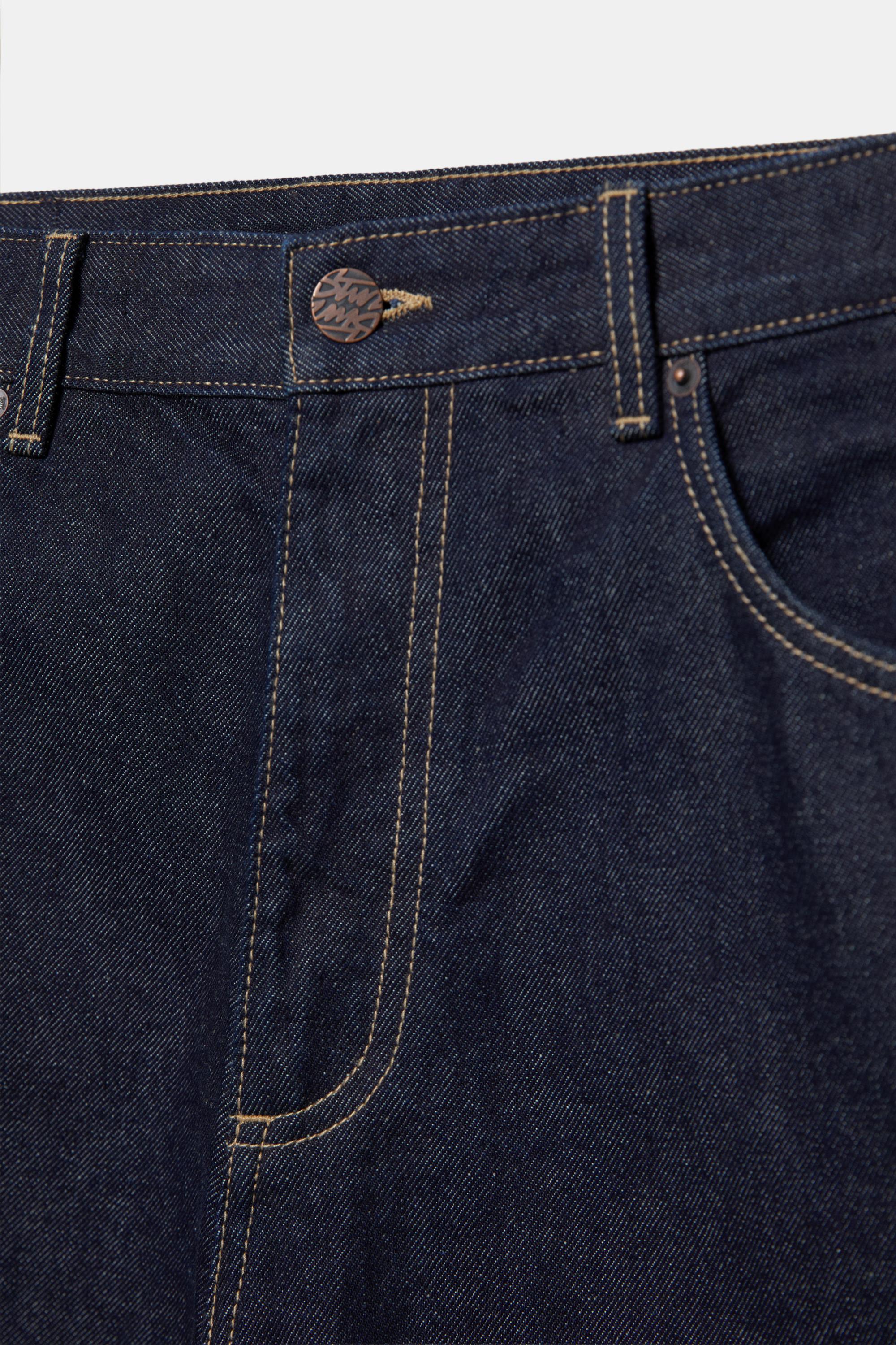 Baggy denim Bermuda shorts — Navy