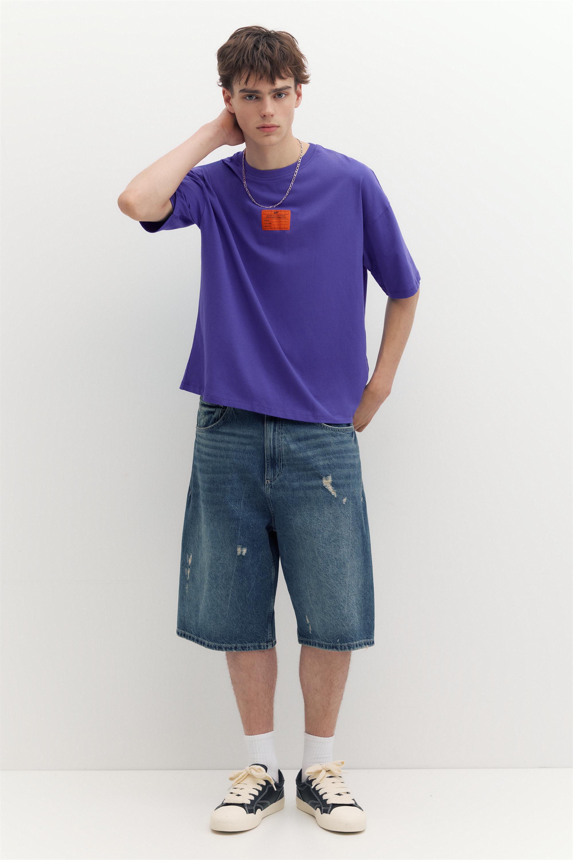 STWD label T-shirt — Mulberry