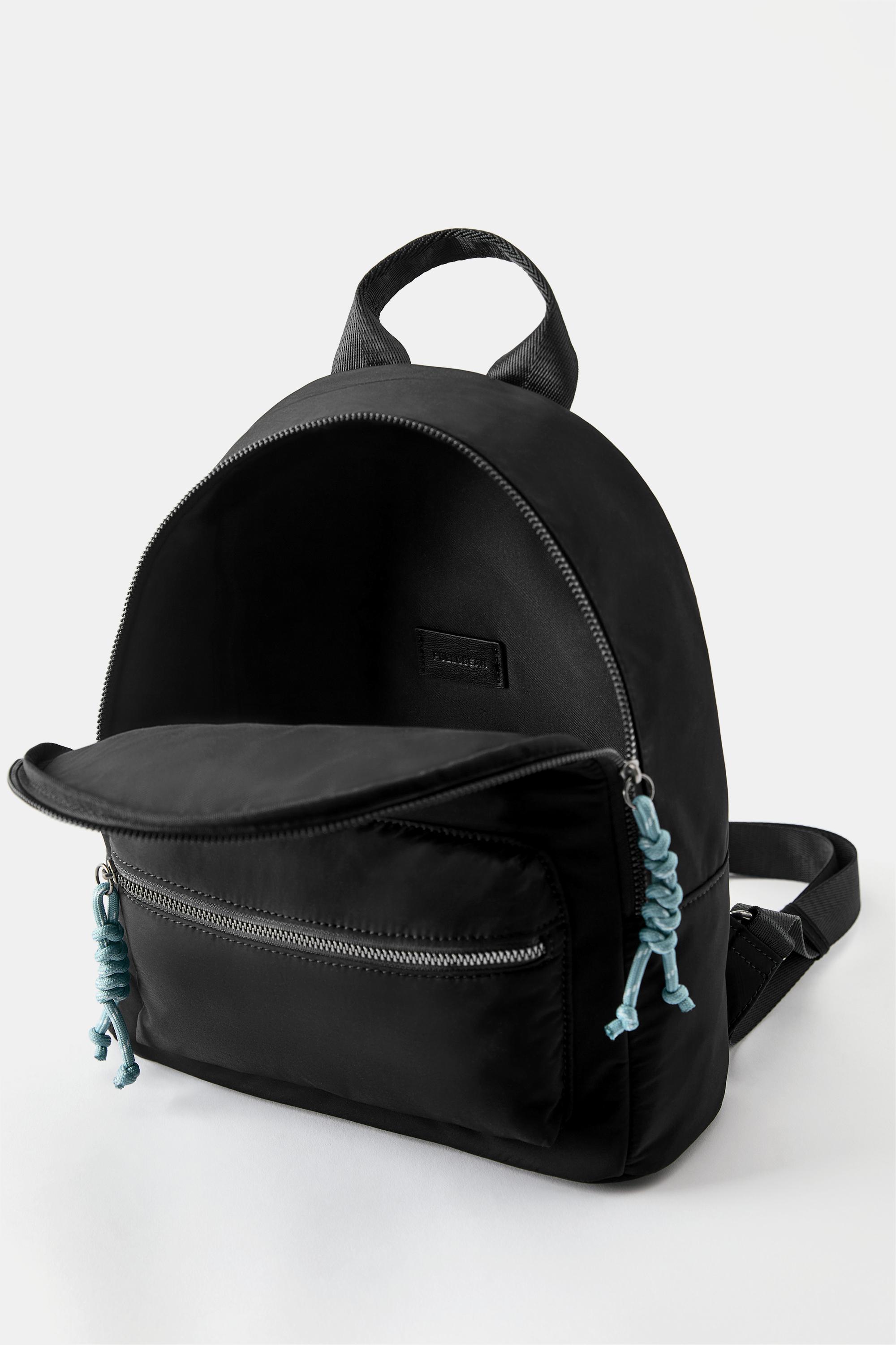 Embellished nylon backpack — Black