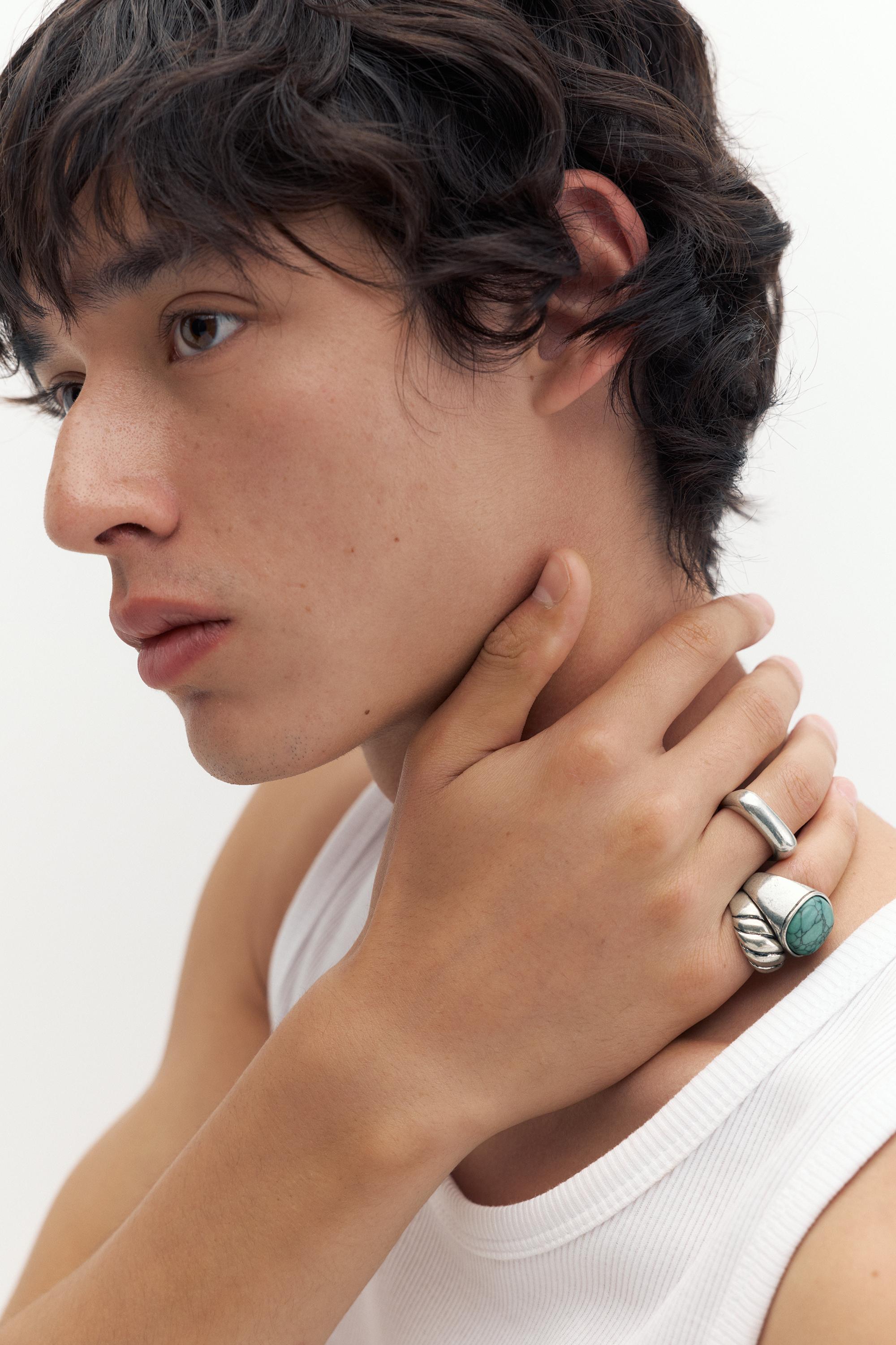 3-pack of stone rings — Others
