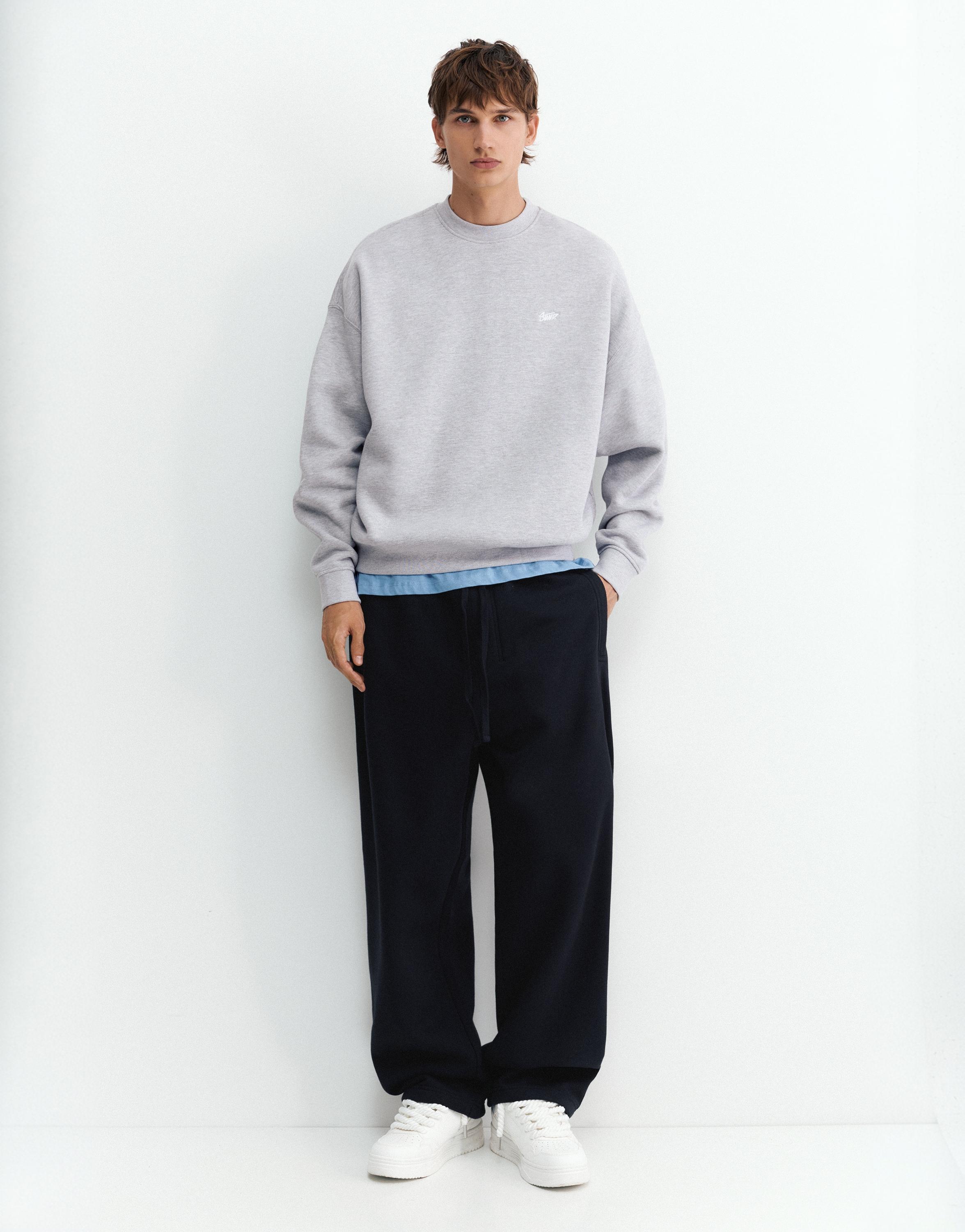 STWD boxy sweatshirt — Grey marl