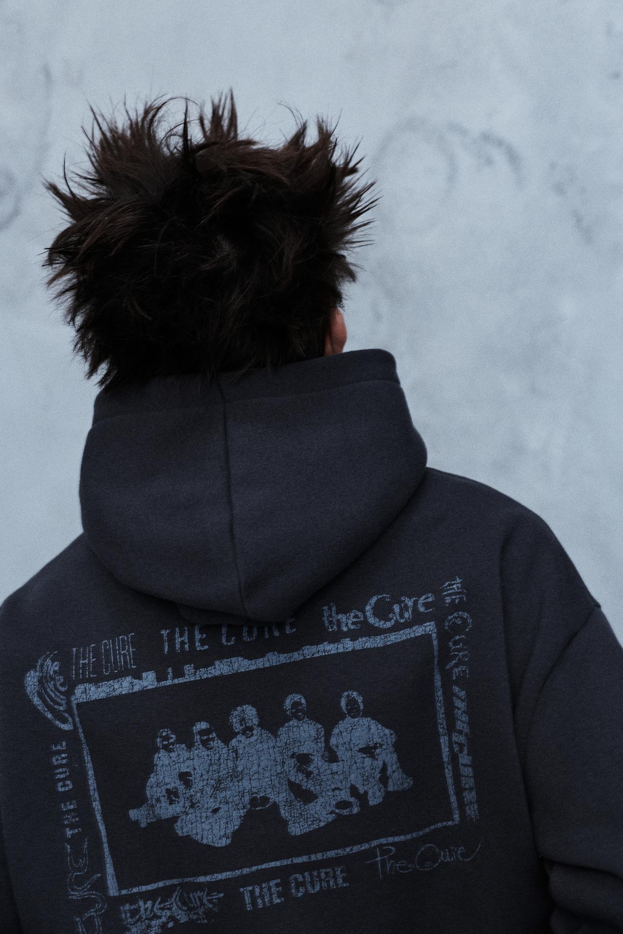 The Cure hood sweatshirt — Dark anthracite