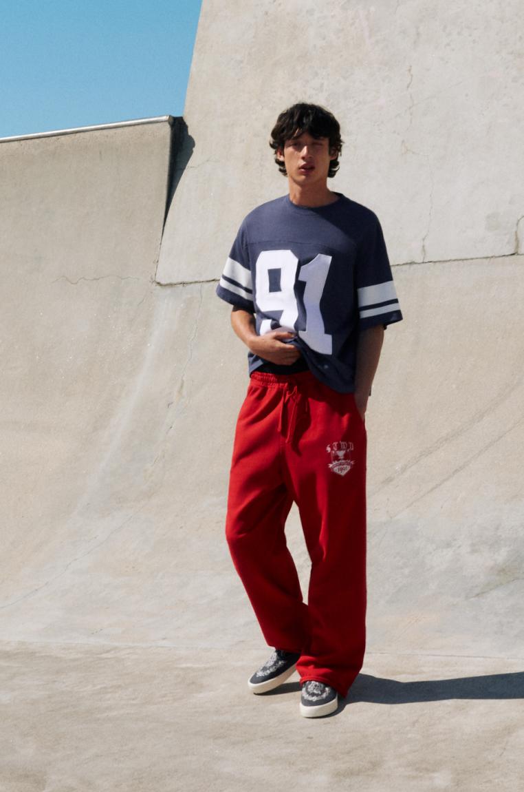 STWD varsity tracksuit trousers — Red
