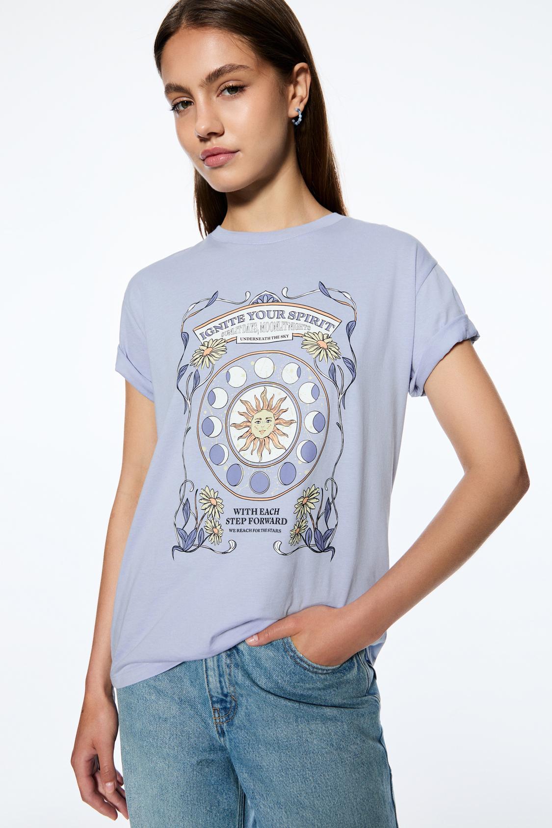 T-Shirt mit Mond - PULL&BEAR