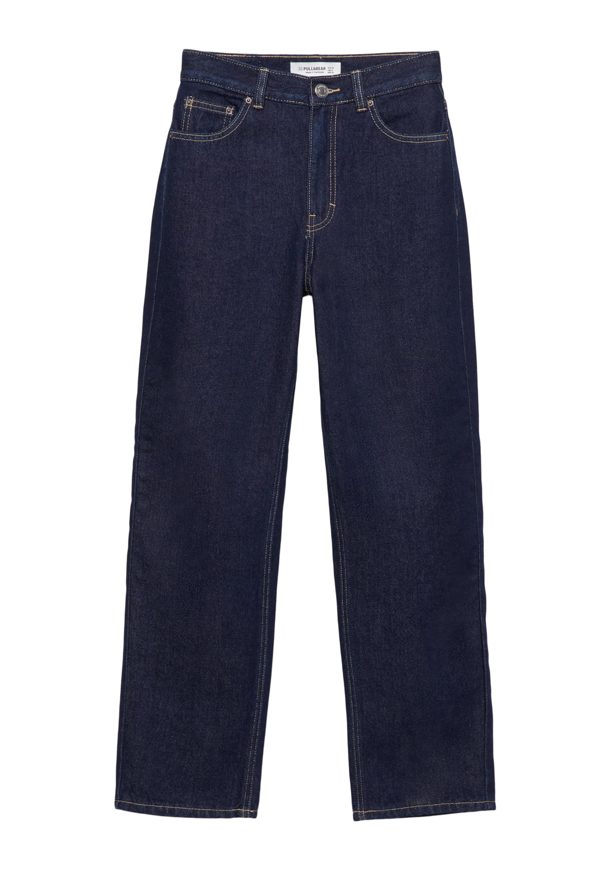 High-waist mom jeans — Ink blue