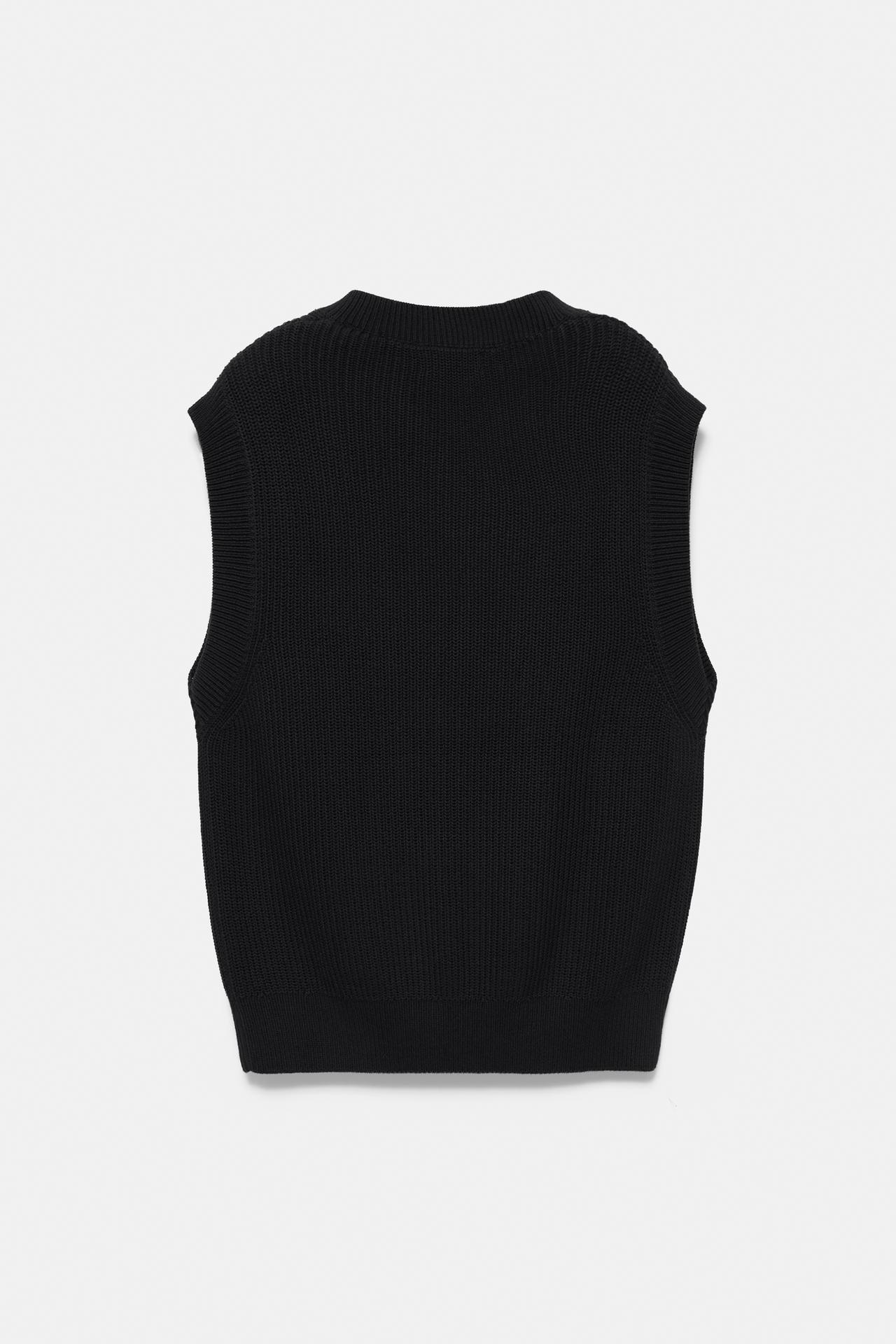 Knit vest — Navy