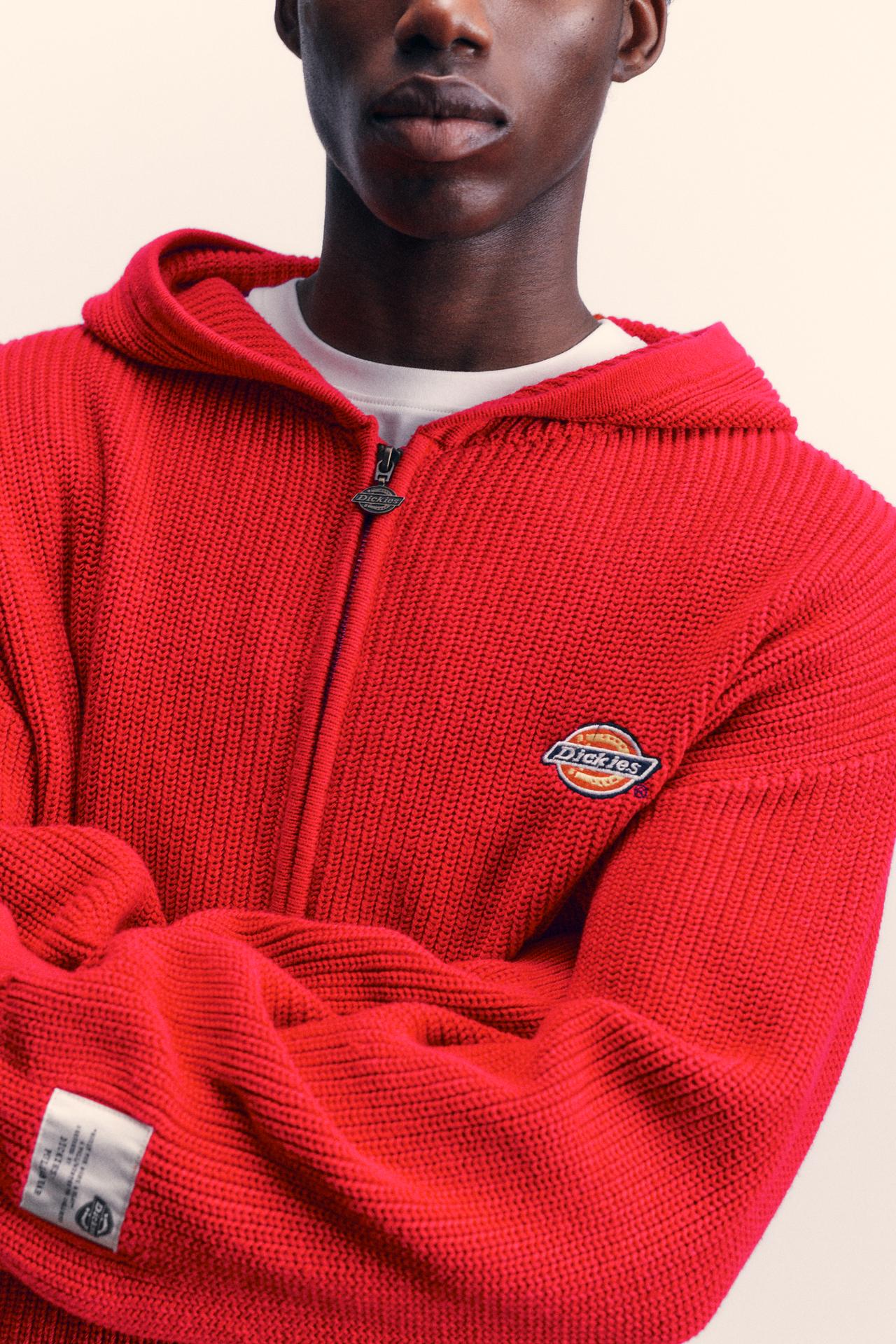 Red Dickies hooded jumper — Red