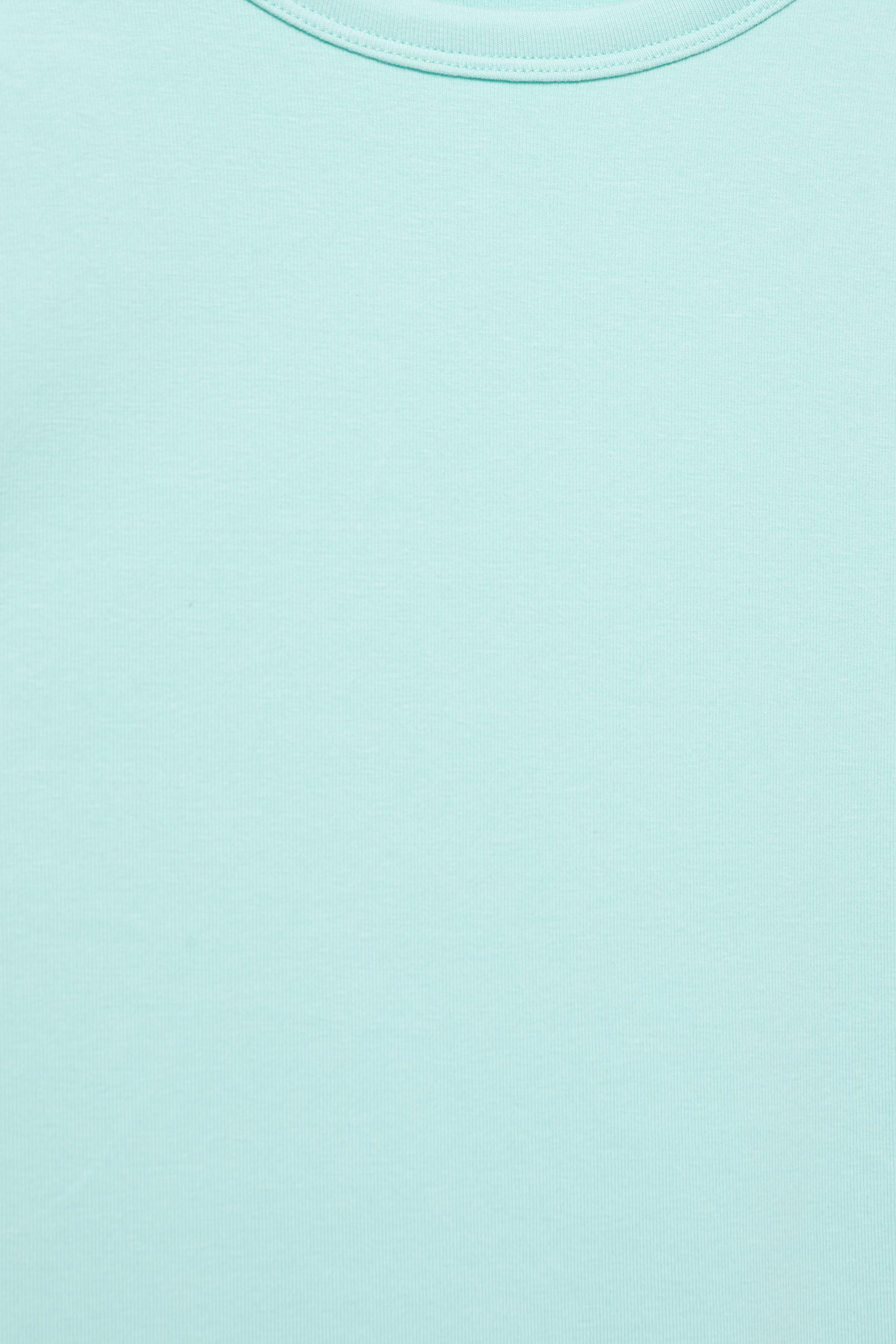 Fitted short sleeve T-shirt — Sky blue