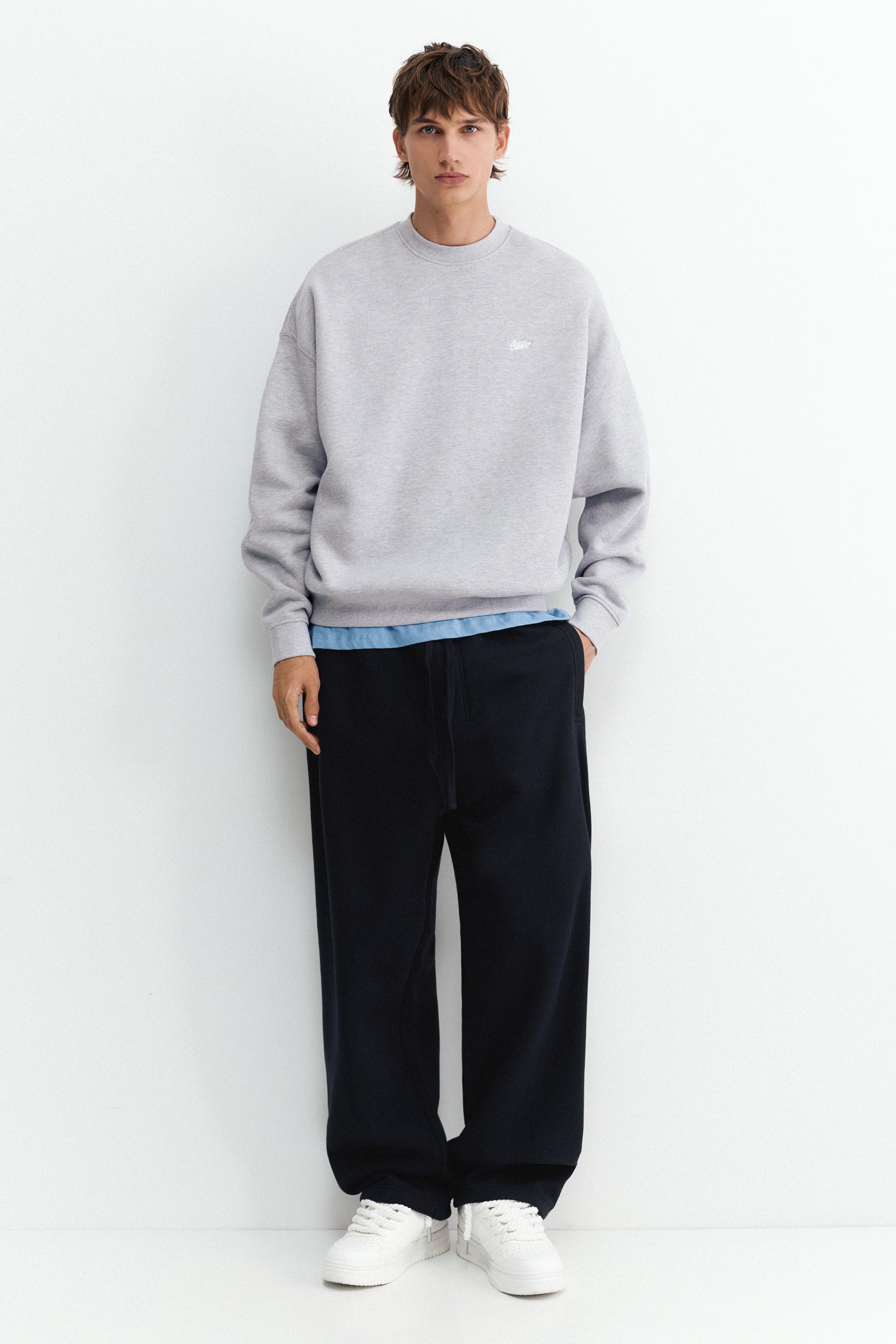 STWD boxy sweatshirt — Grey marl