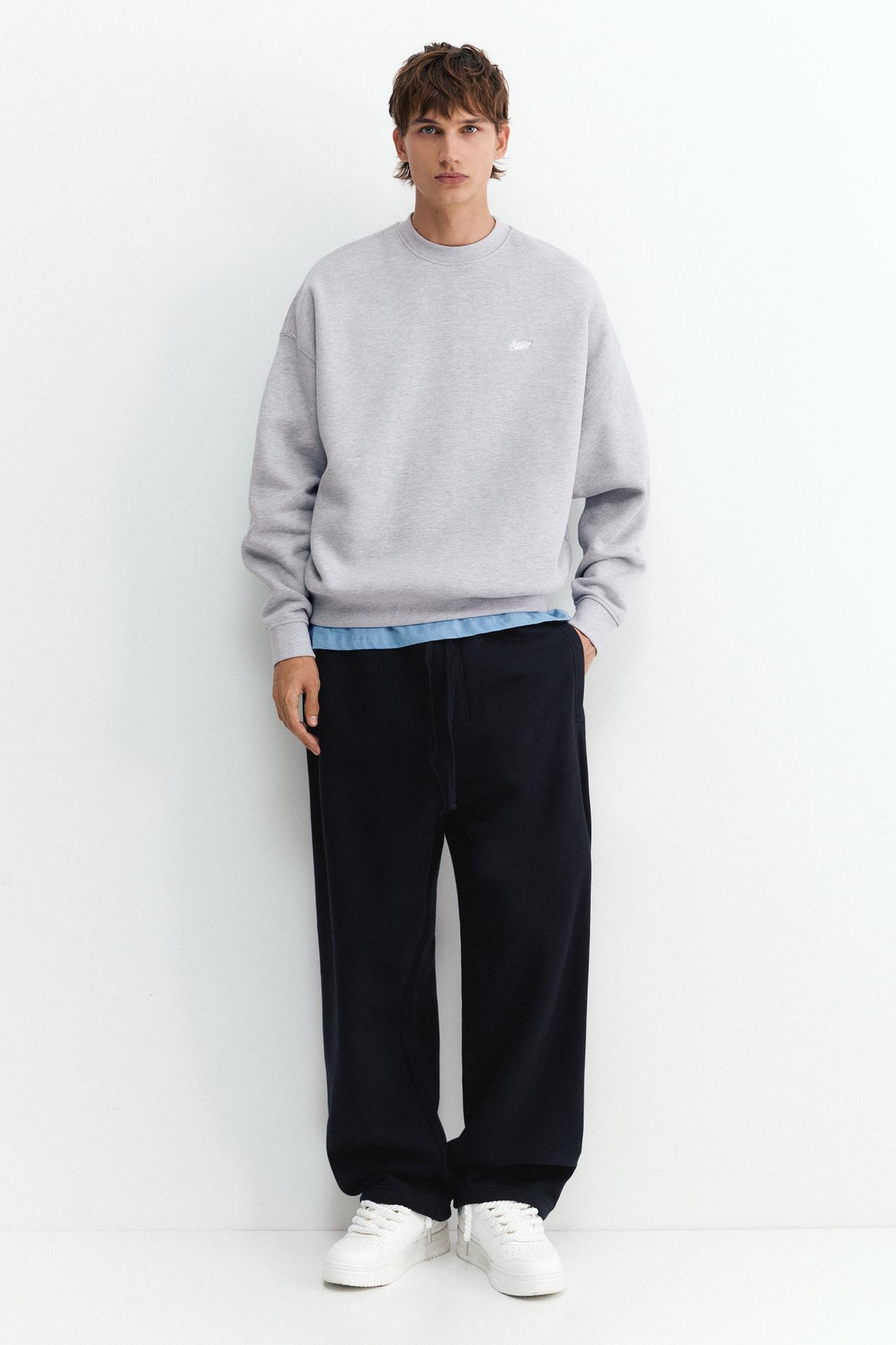 STWD boxy sweatshirt — Grey marl