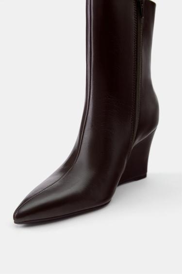 Wedge-heel ankle boots — Brown 5