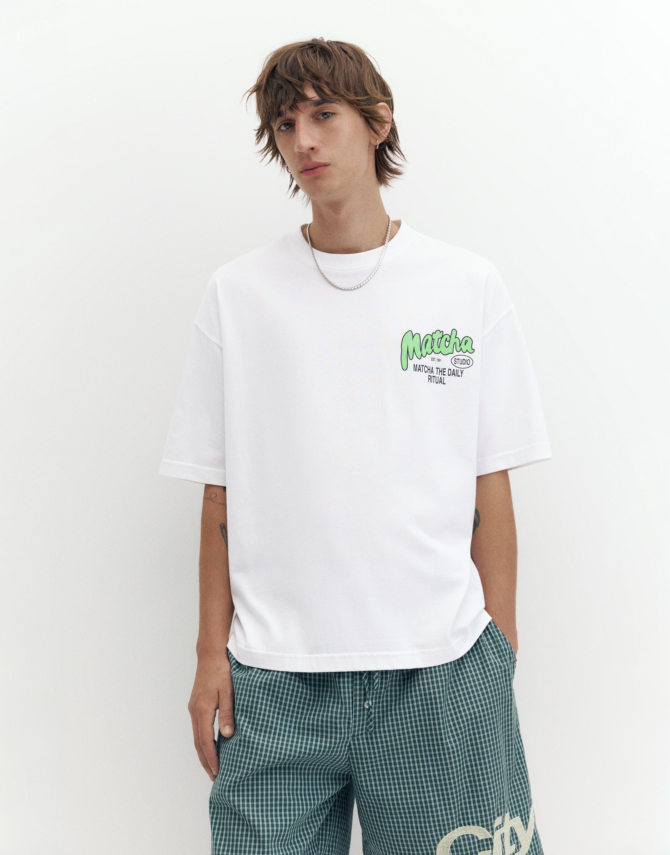 STWD Matcha graphic T-shirt — White