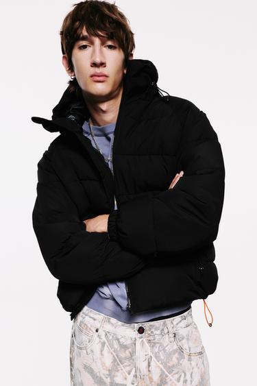 STWD hooded padded jacket — Black 1