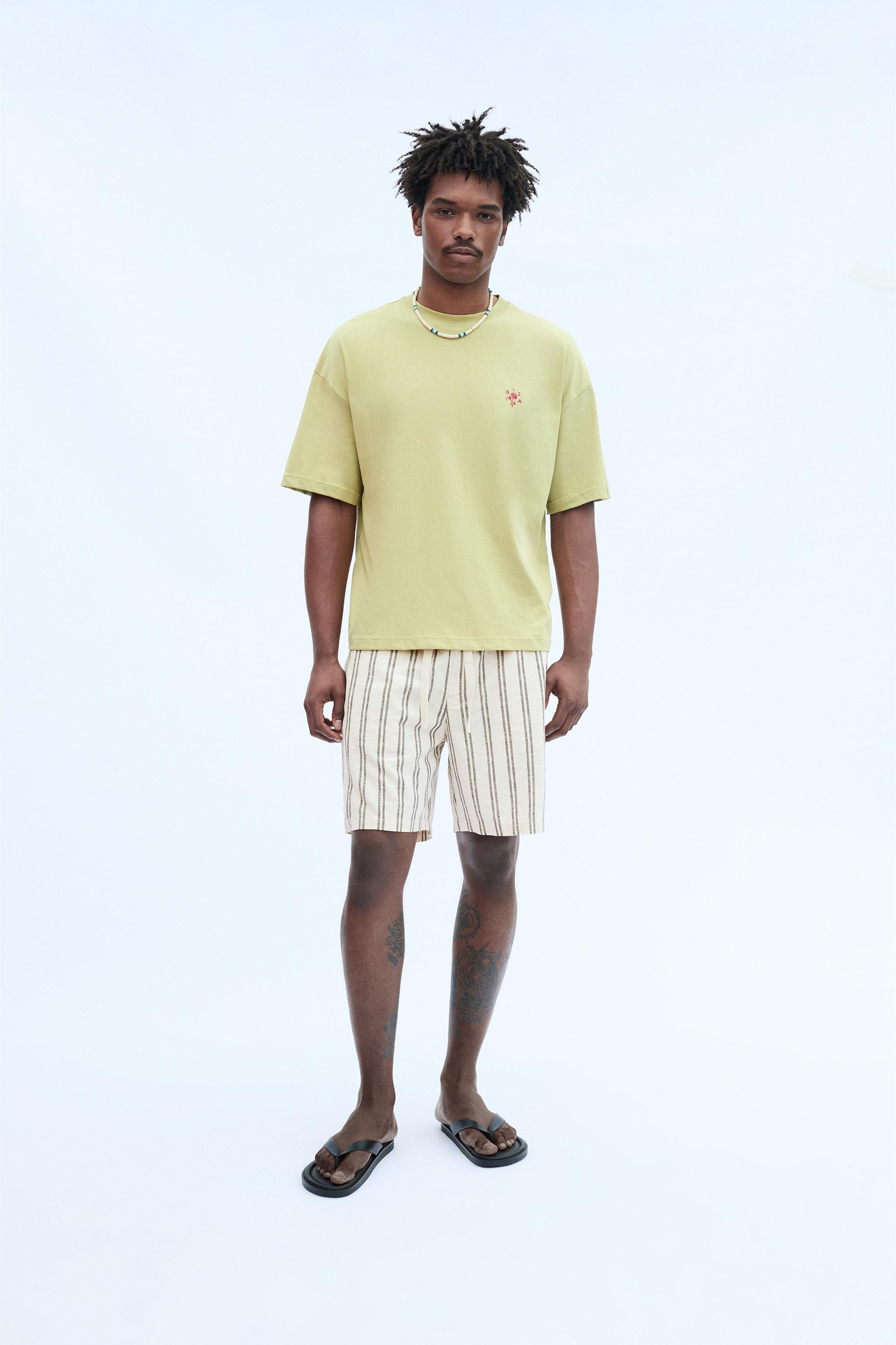 Ibiza embroidered boxy-fit T-shirt — Green
