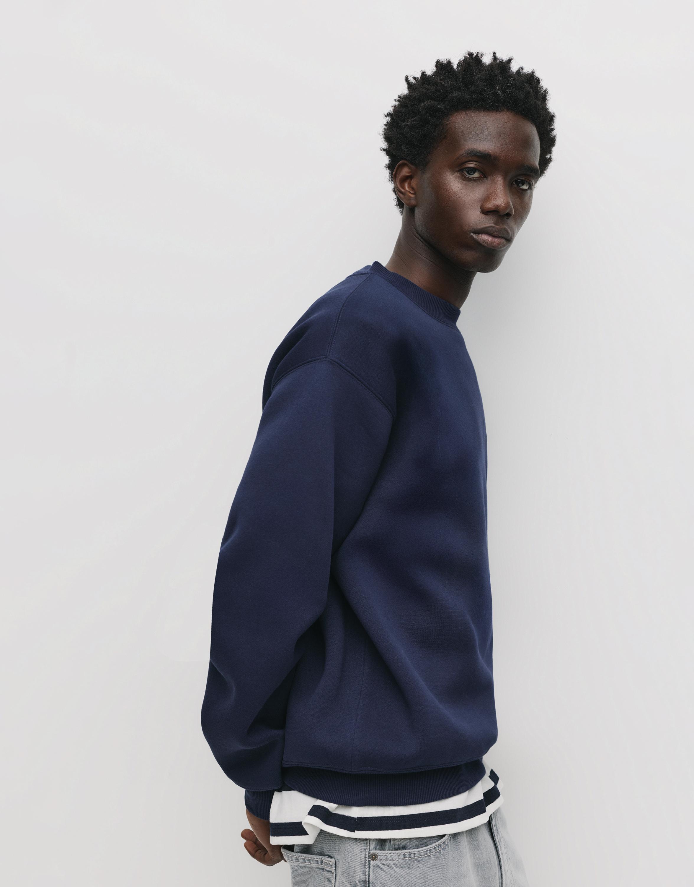 Basic bisiklet yaka sweatshirt - Görsel 59