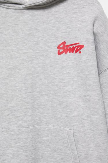 STWD hooded sweatshirt — Grey marl 6