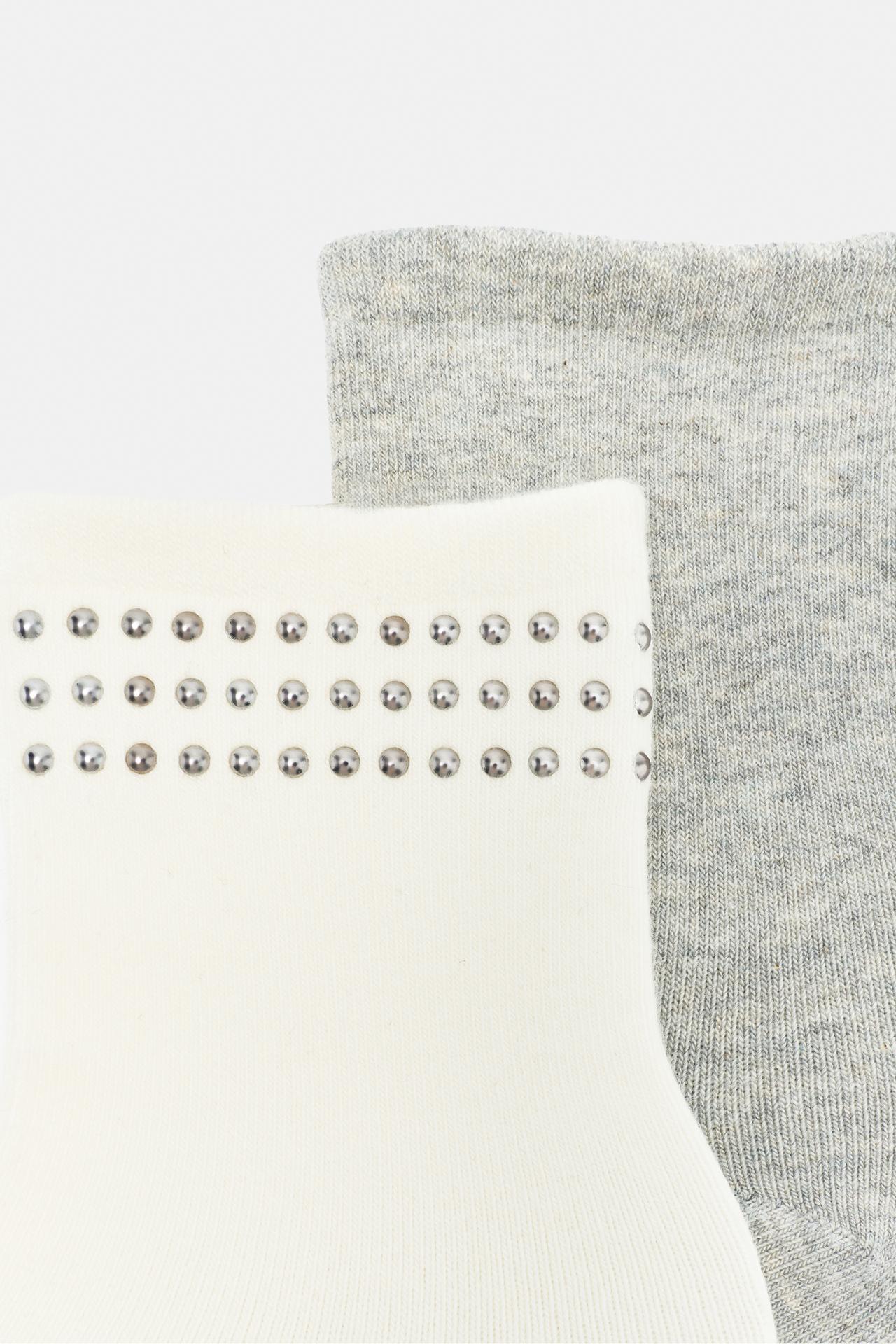 Studded socks — Off white