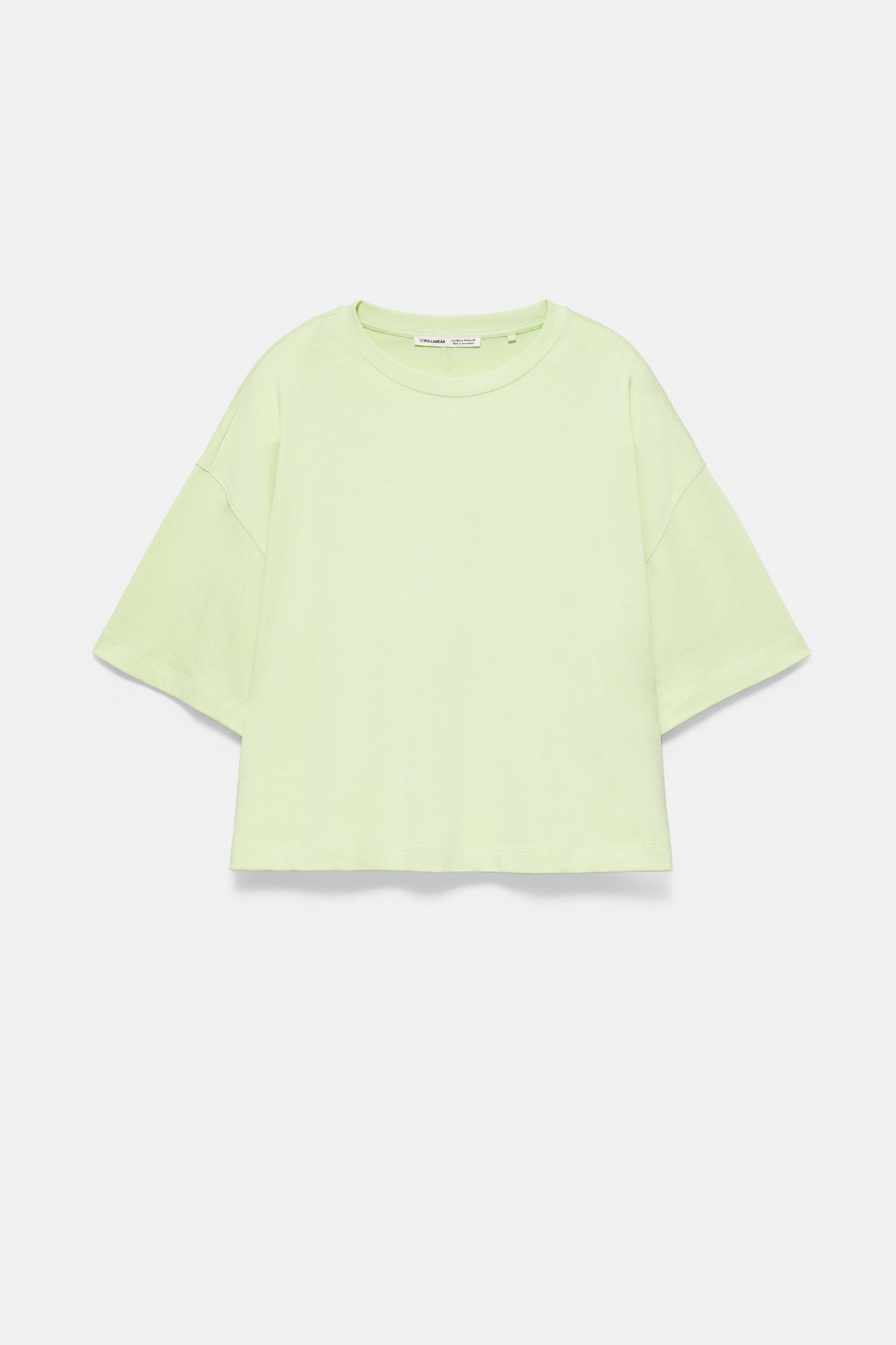 Boxy fit short sleeve T-shirt — Lime