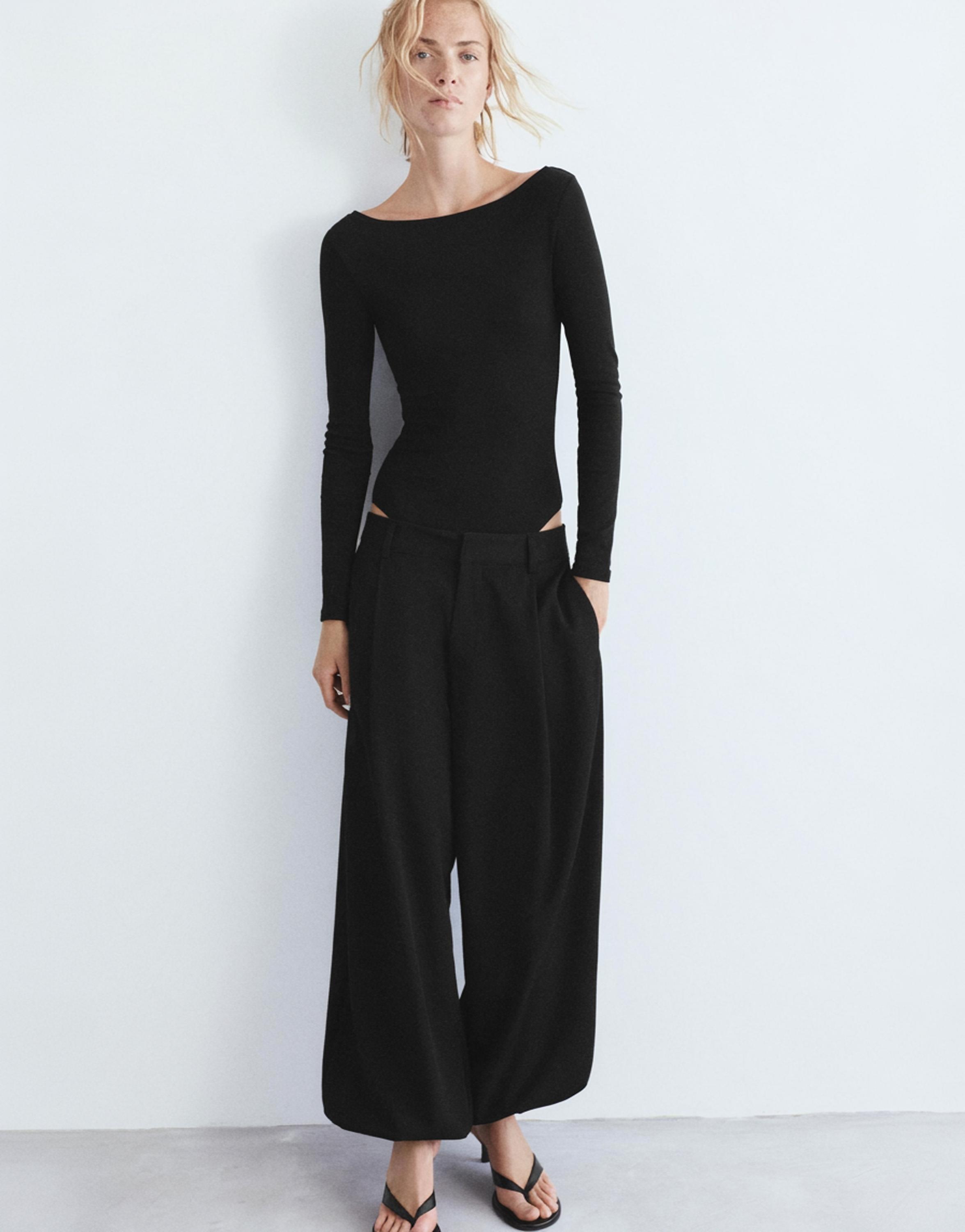 Long sleeve bodysuit — Black