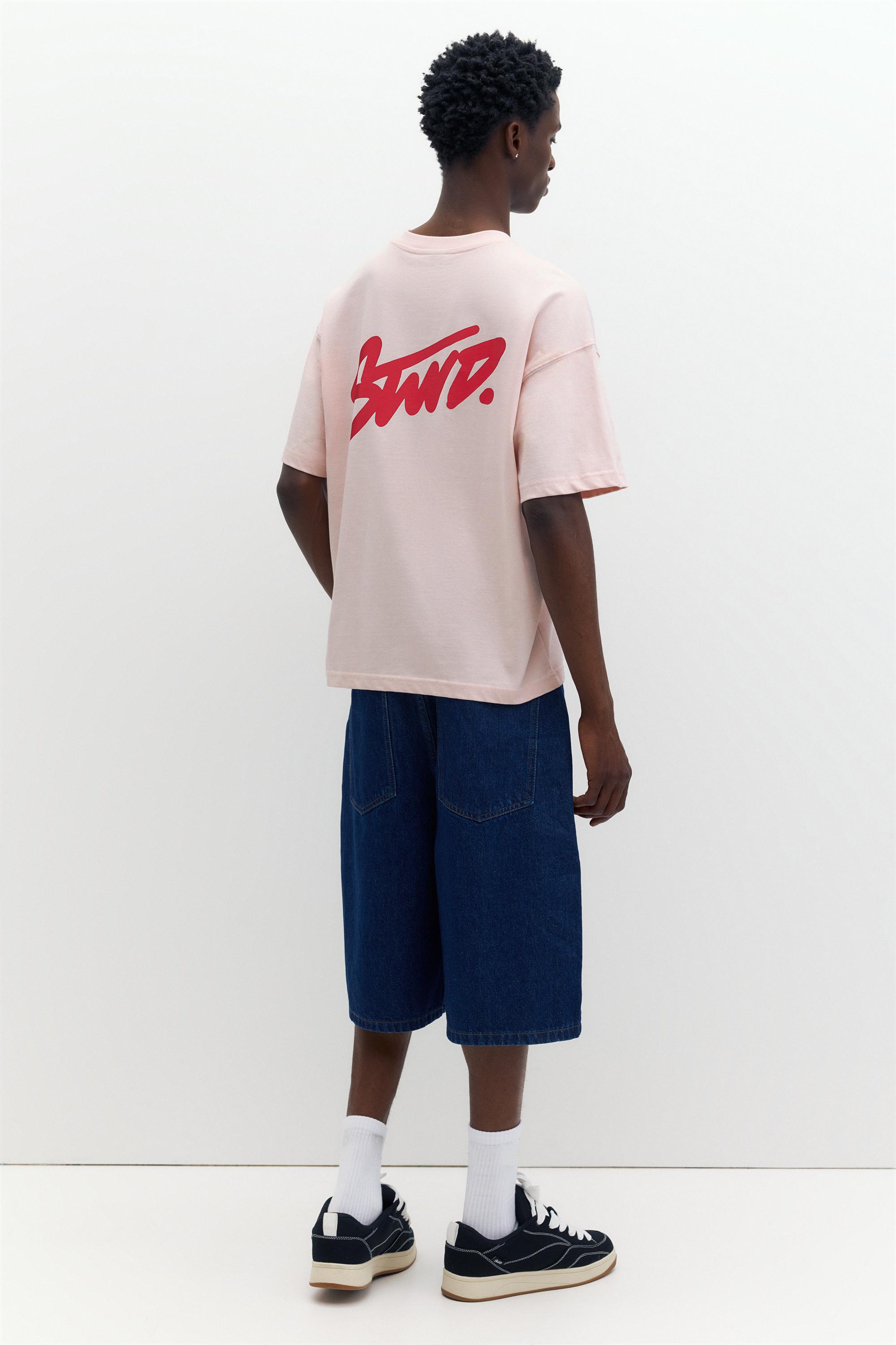 STWD logolu salaş t-shirt - Görsel 8