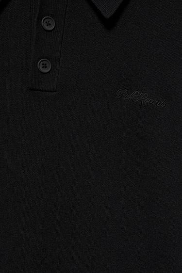 Long sleeve knit polo shirt — Black 7