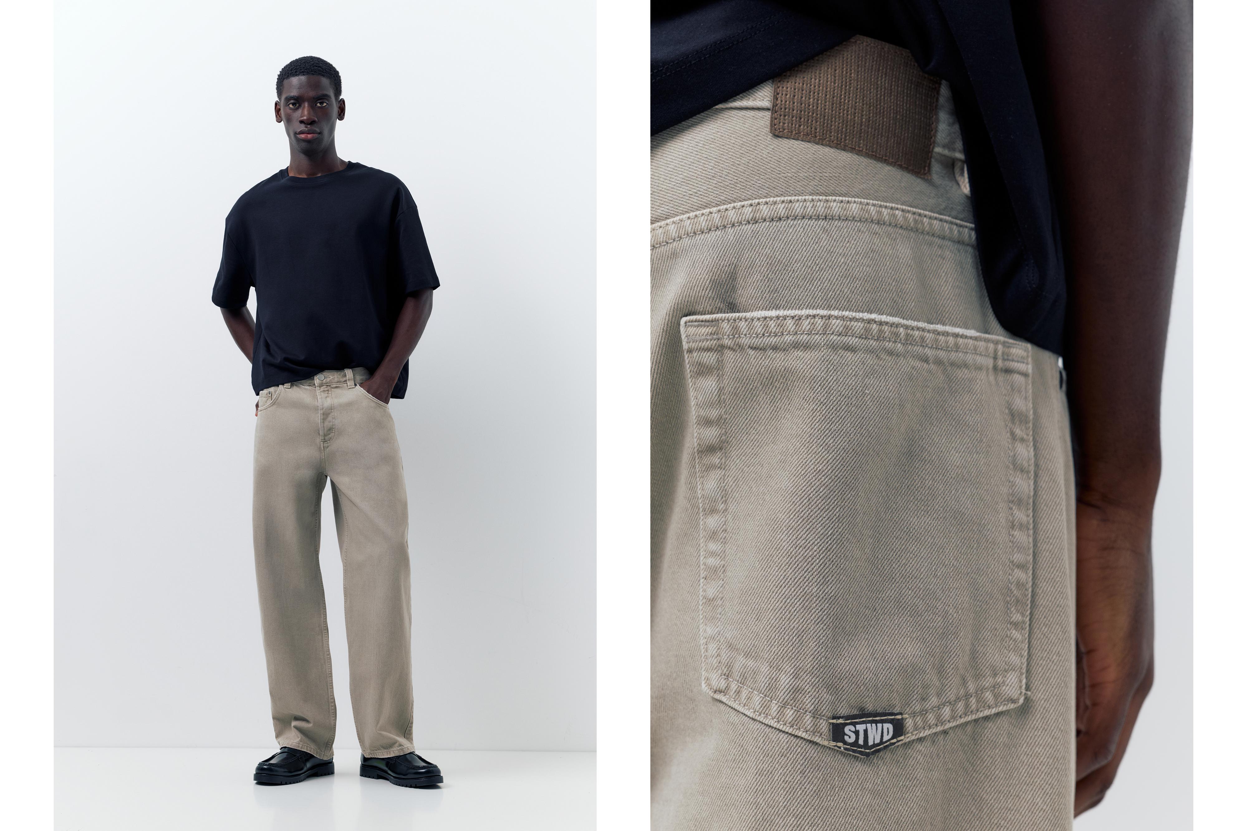 Regular straight-leg jeans — Pale grey