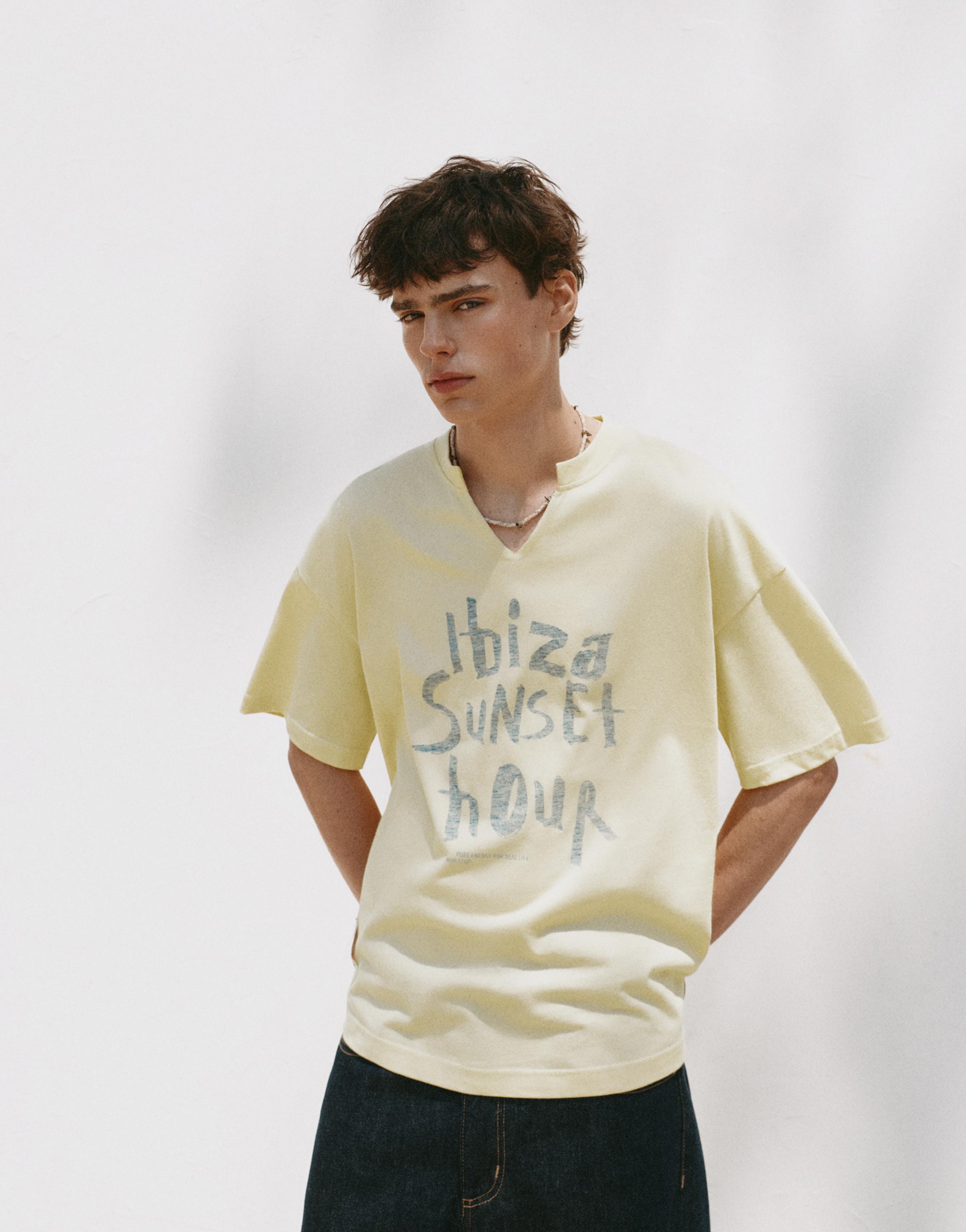 Ibiza Sunset Hour T-shirt — Yellow