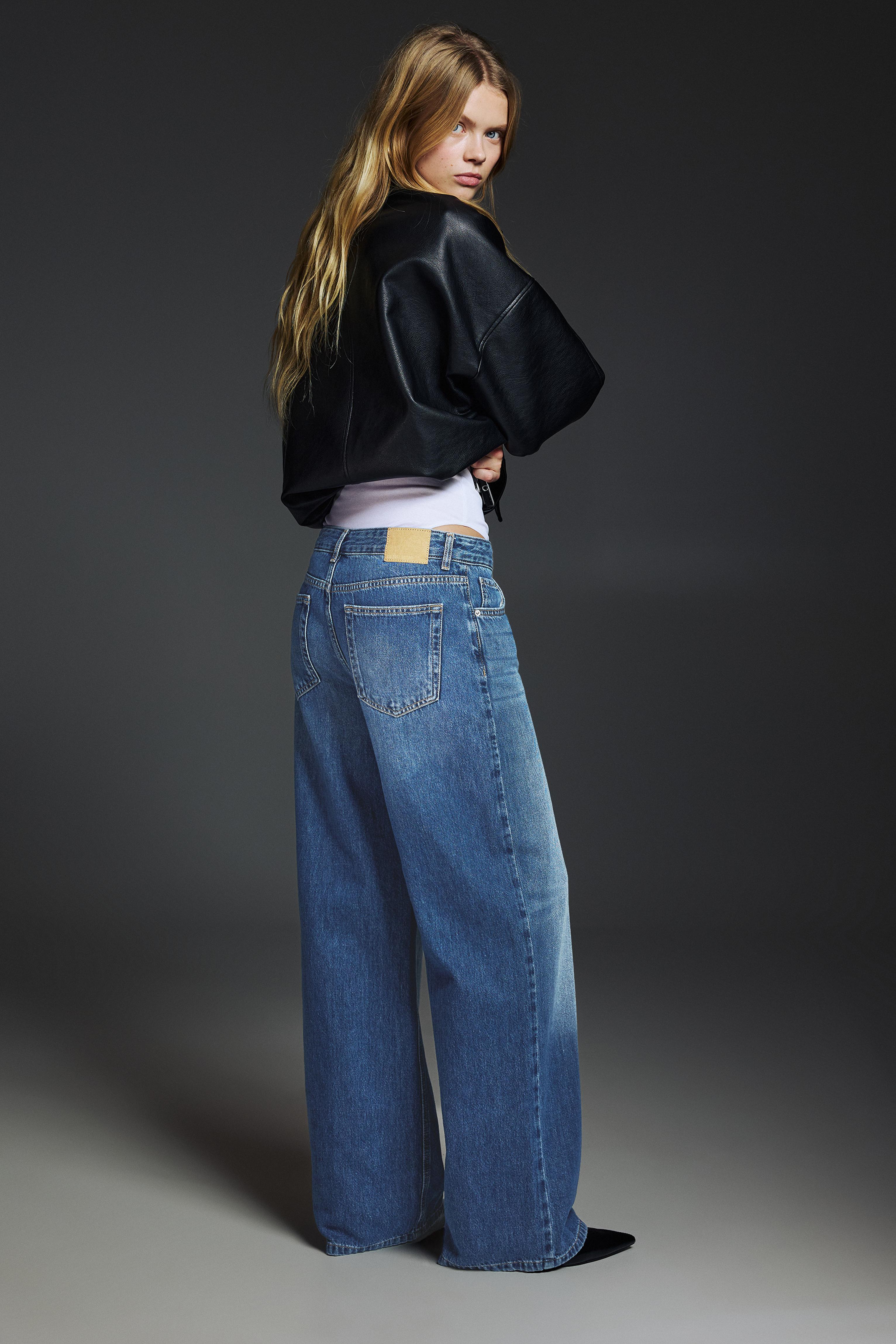 Oversize baggy jeans — Dark blue