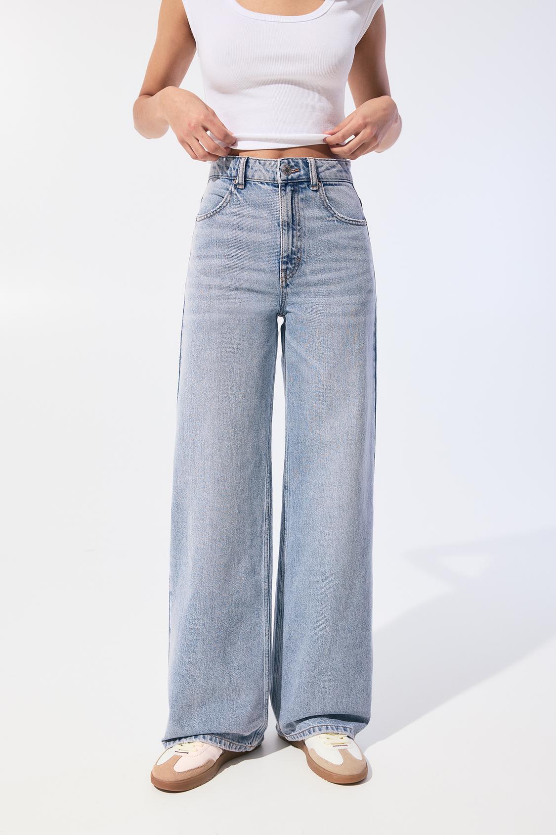 High-waist wide-leg jeans PULL&BEAR - Main Image