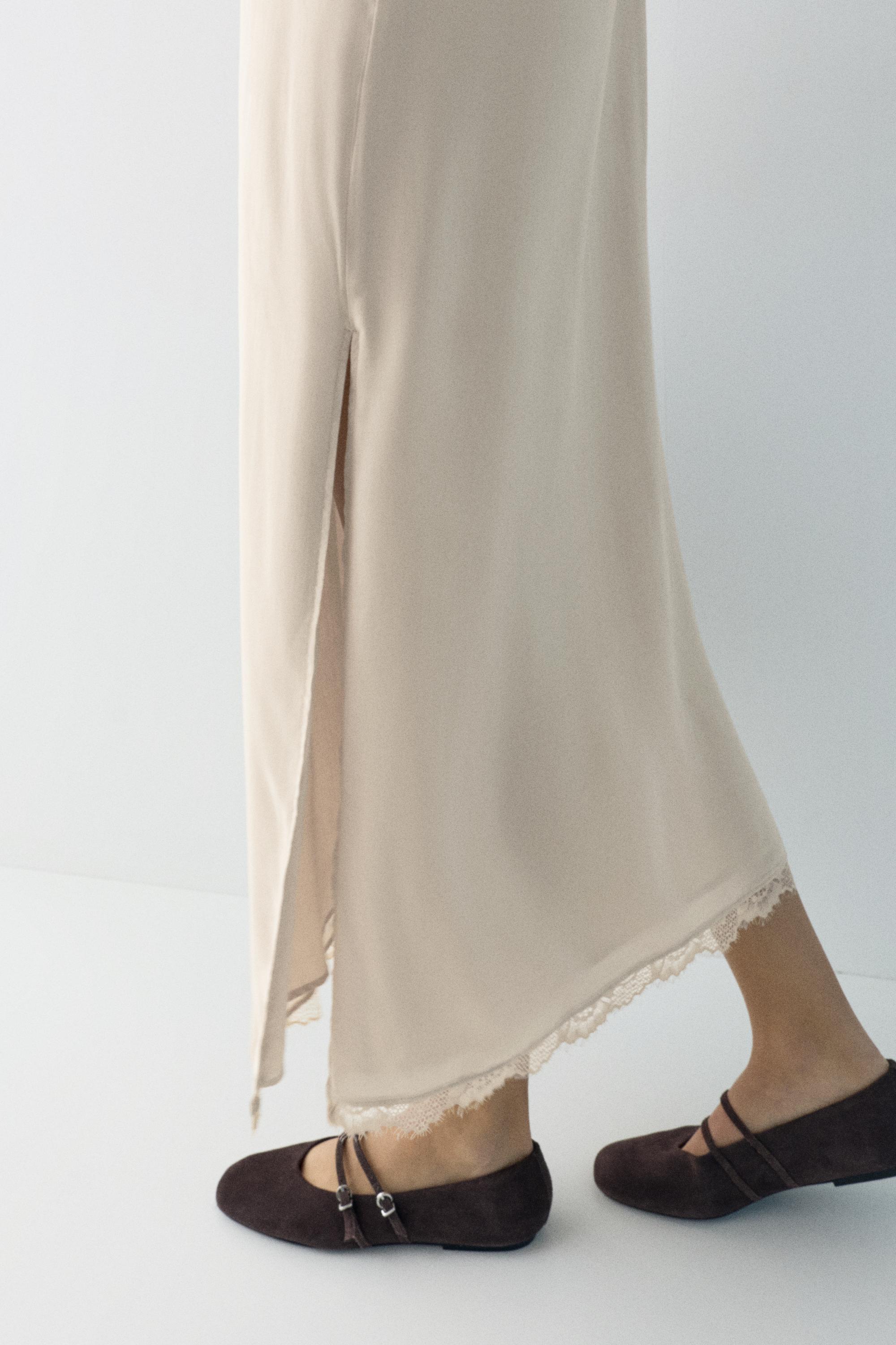 Camisole midi dress — Beige