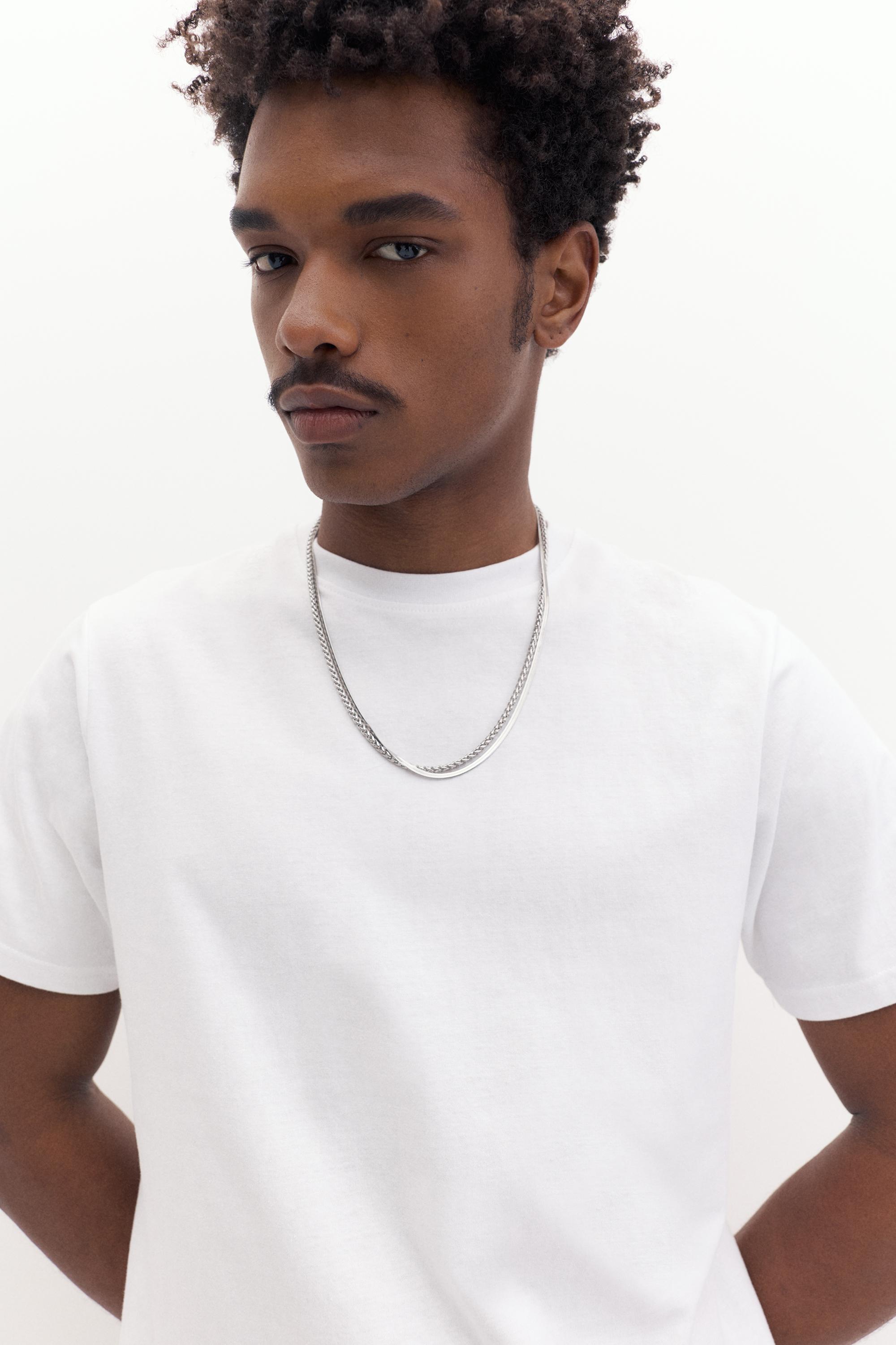 Basic kısa kollu pamuklu tişört - Görsel 3