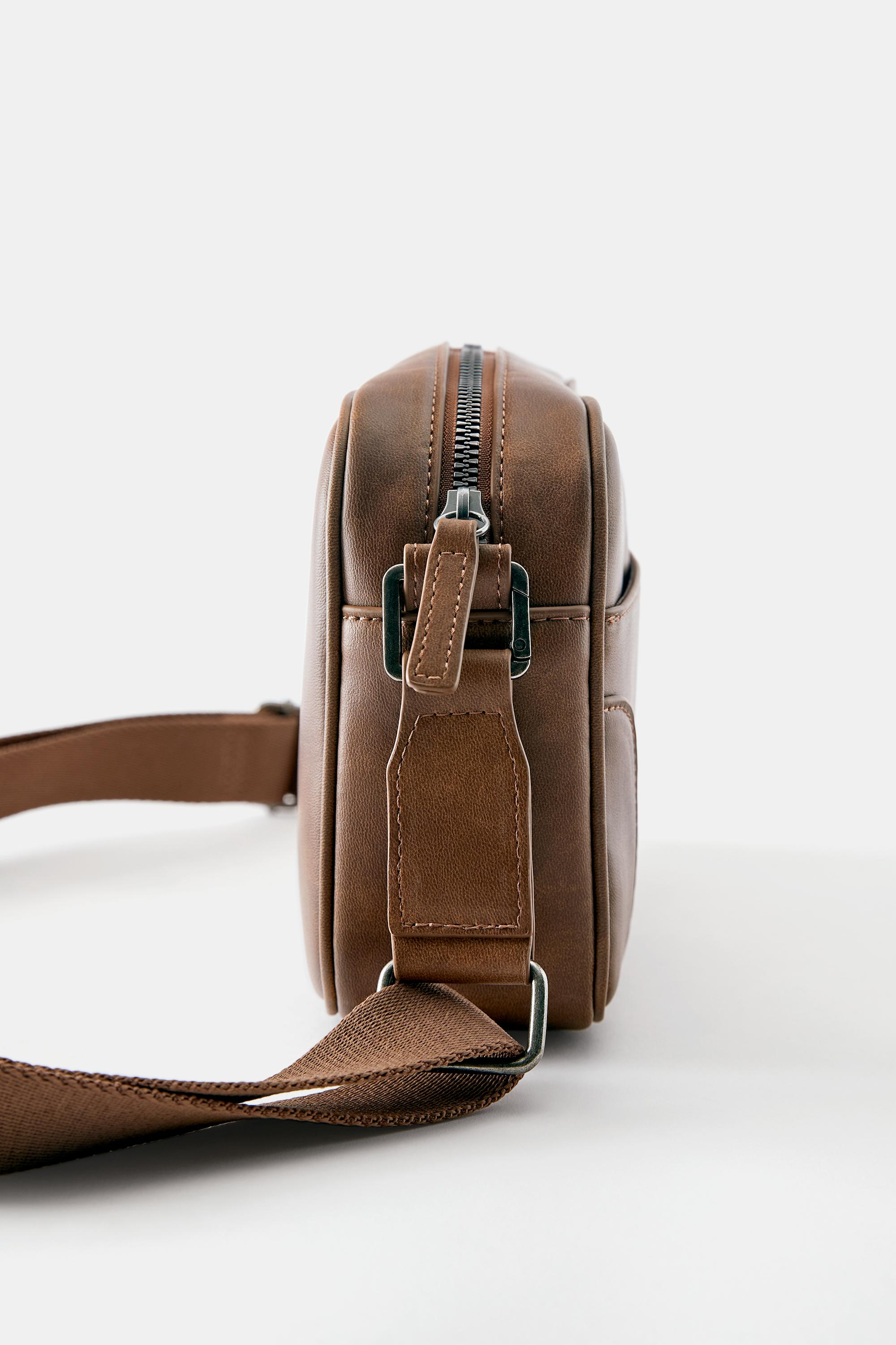 Distressed crossbody bag — Brown