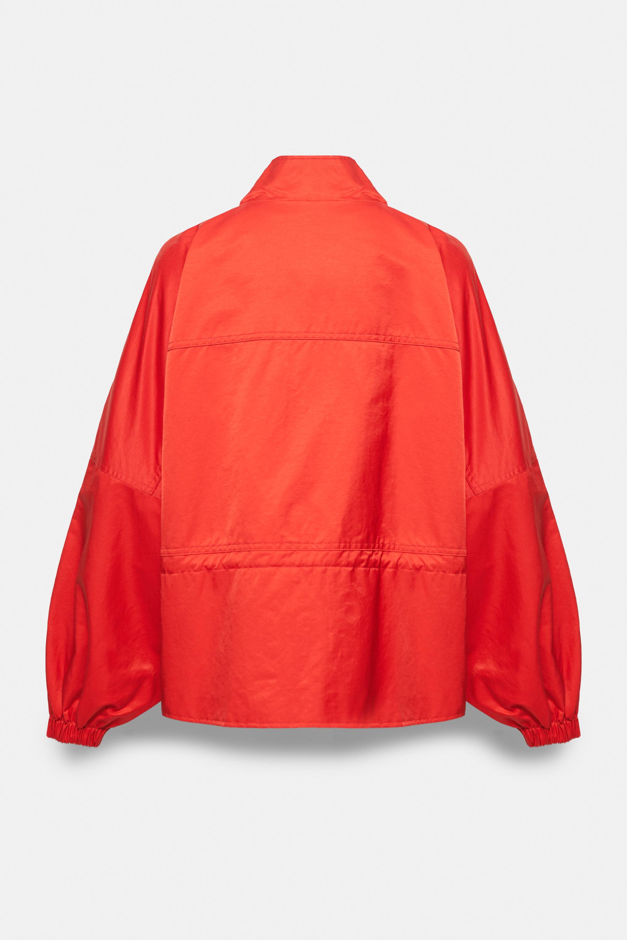 Drawstring waist jacket — Red