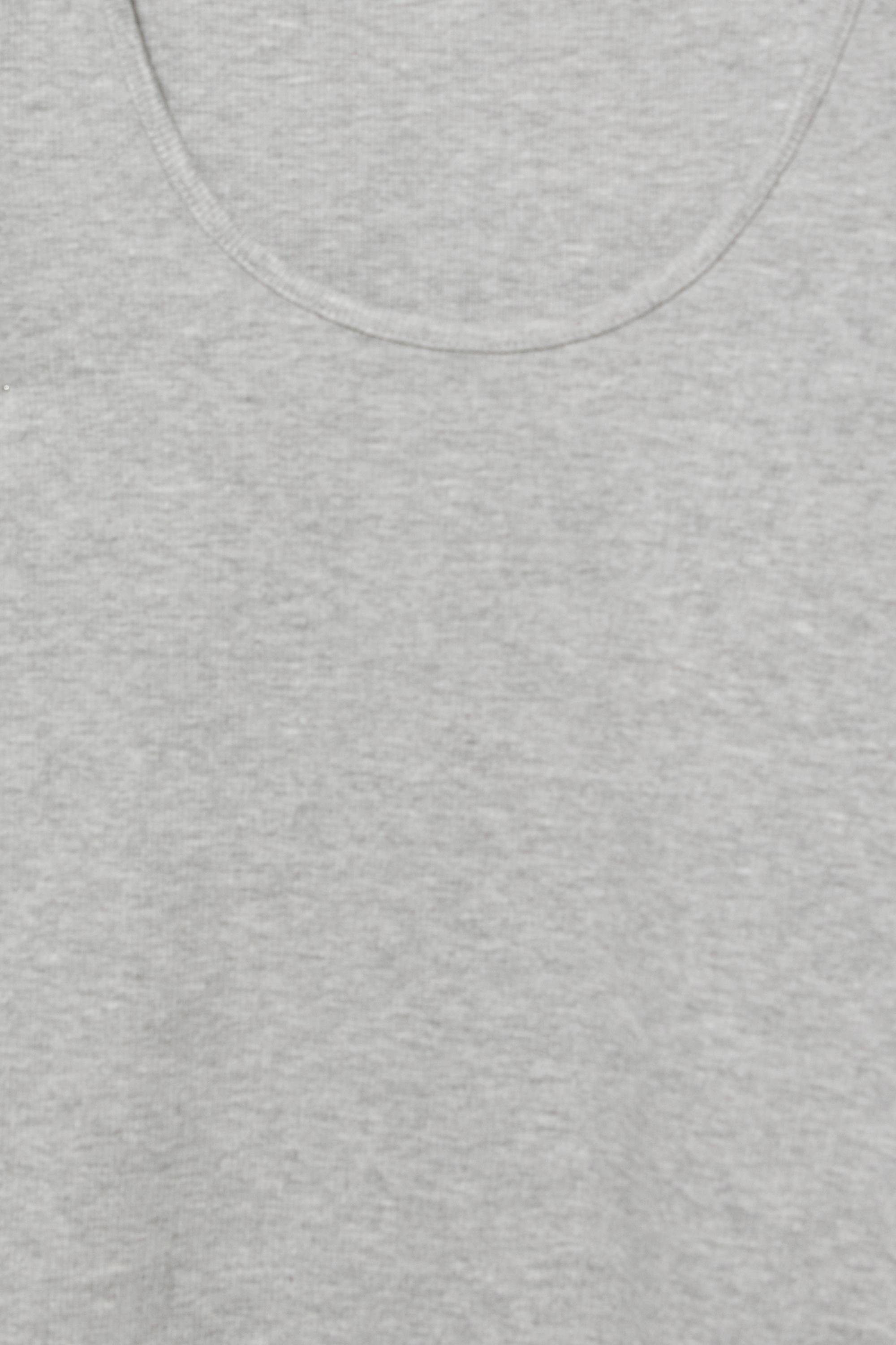 Ribbed round neck T-shirt — Medium marl